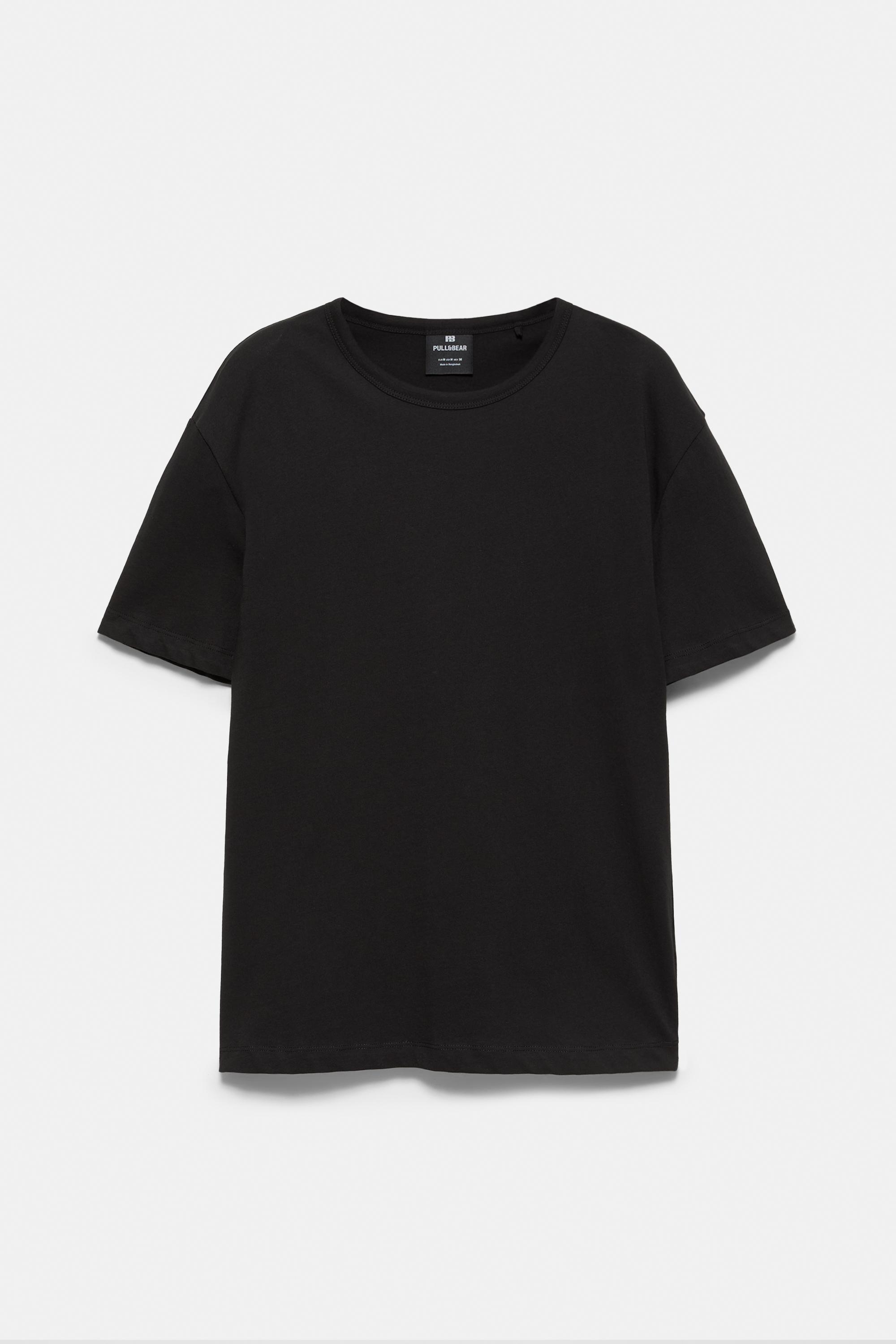 Slim fit basic T-shirt — Black