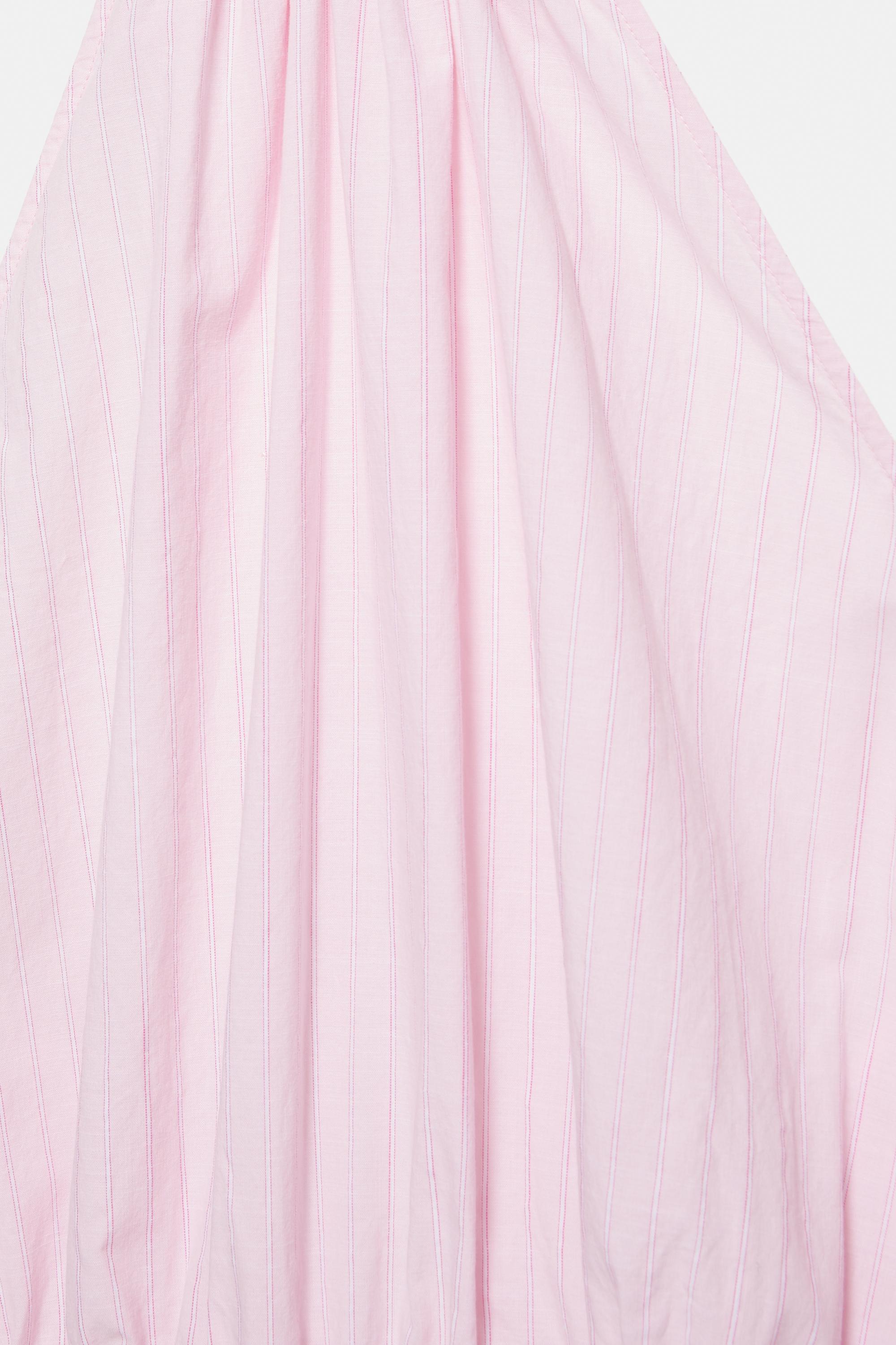 Short striped halter dress — Pink