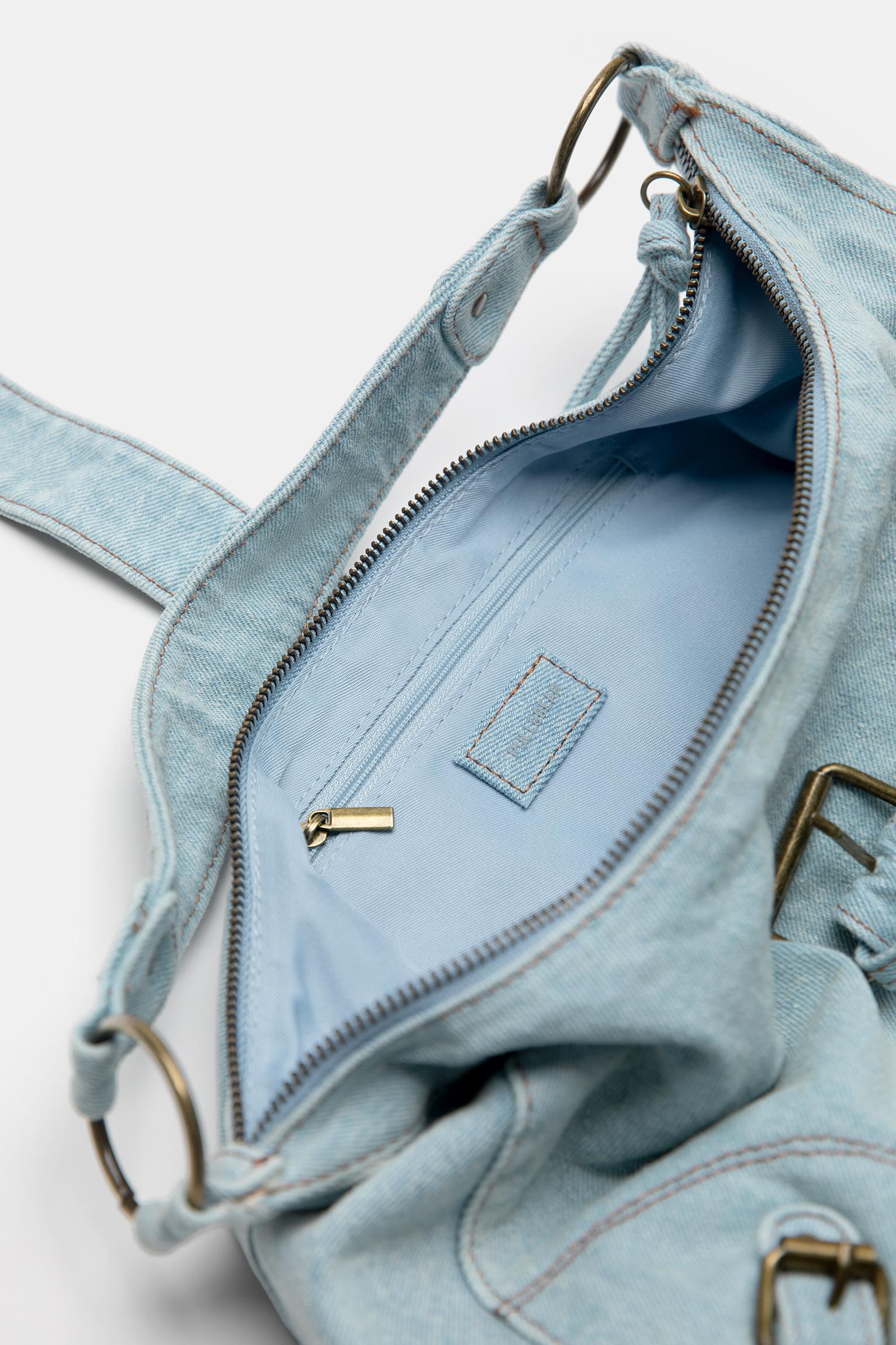 Kot tokalı omuz çantası - Görsel 7