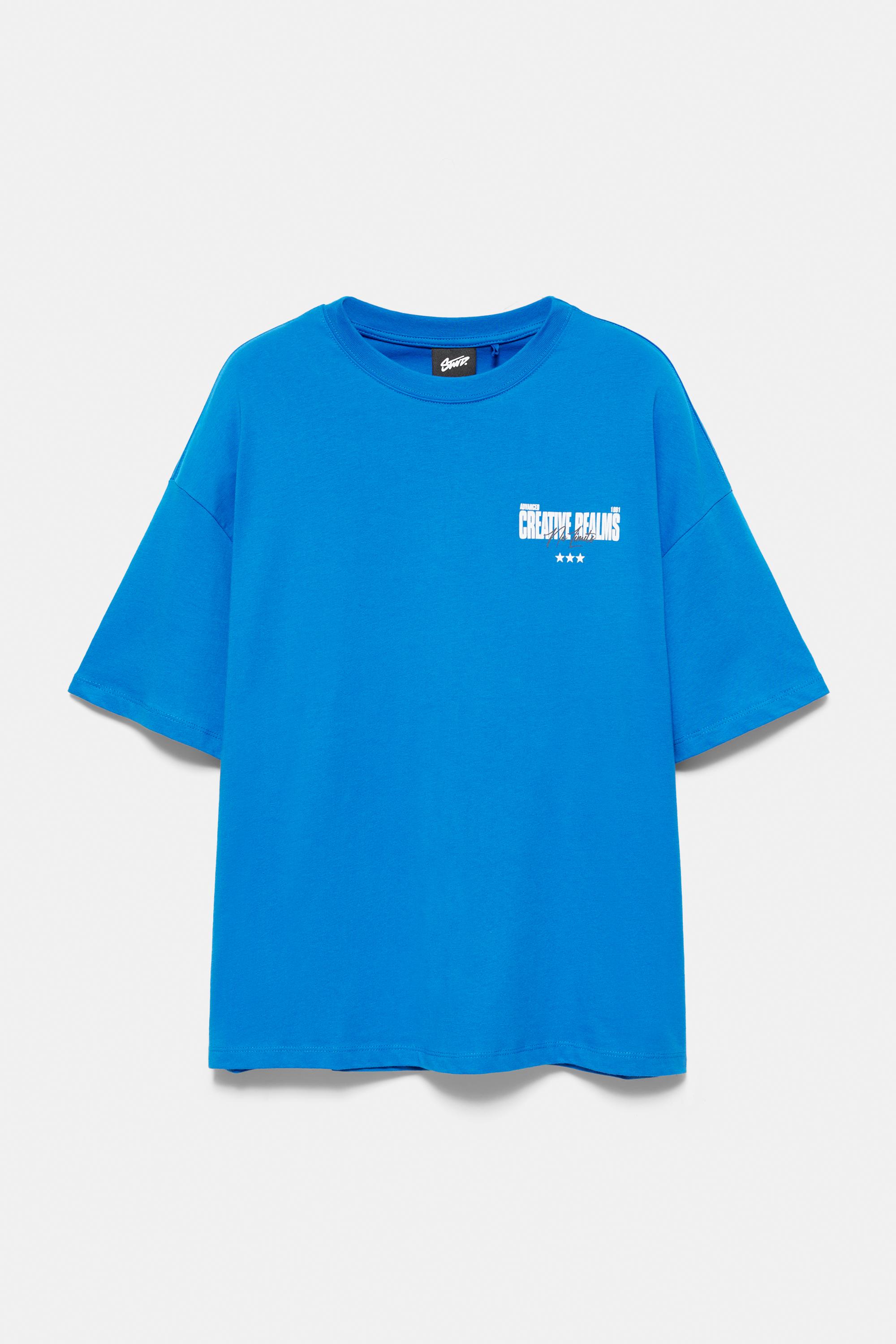 Creative Realms graphic T-shirt — Deep blue