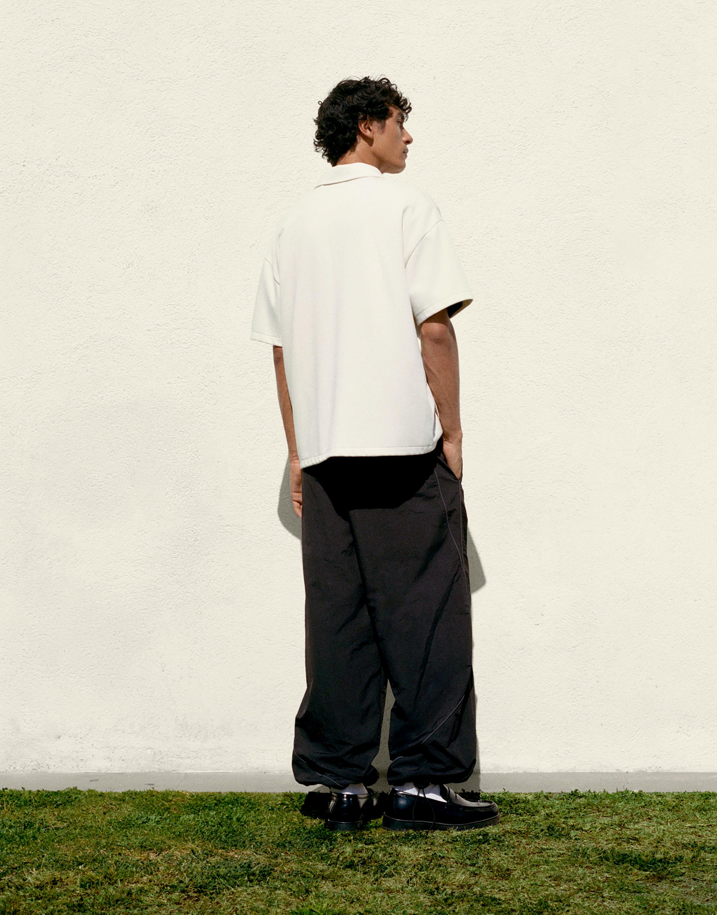 Grafik detaylı interlok fermuarlı polo - Görsel 10