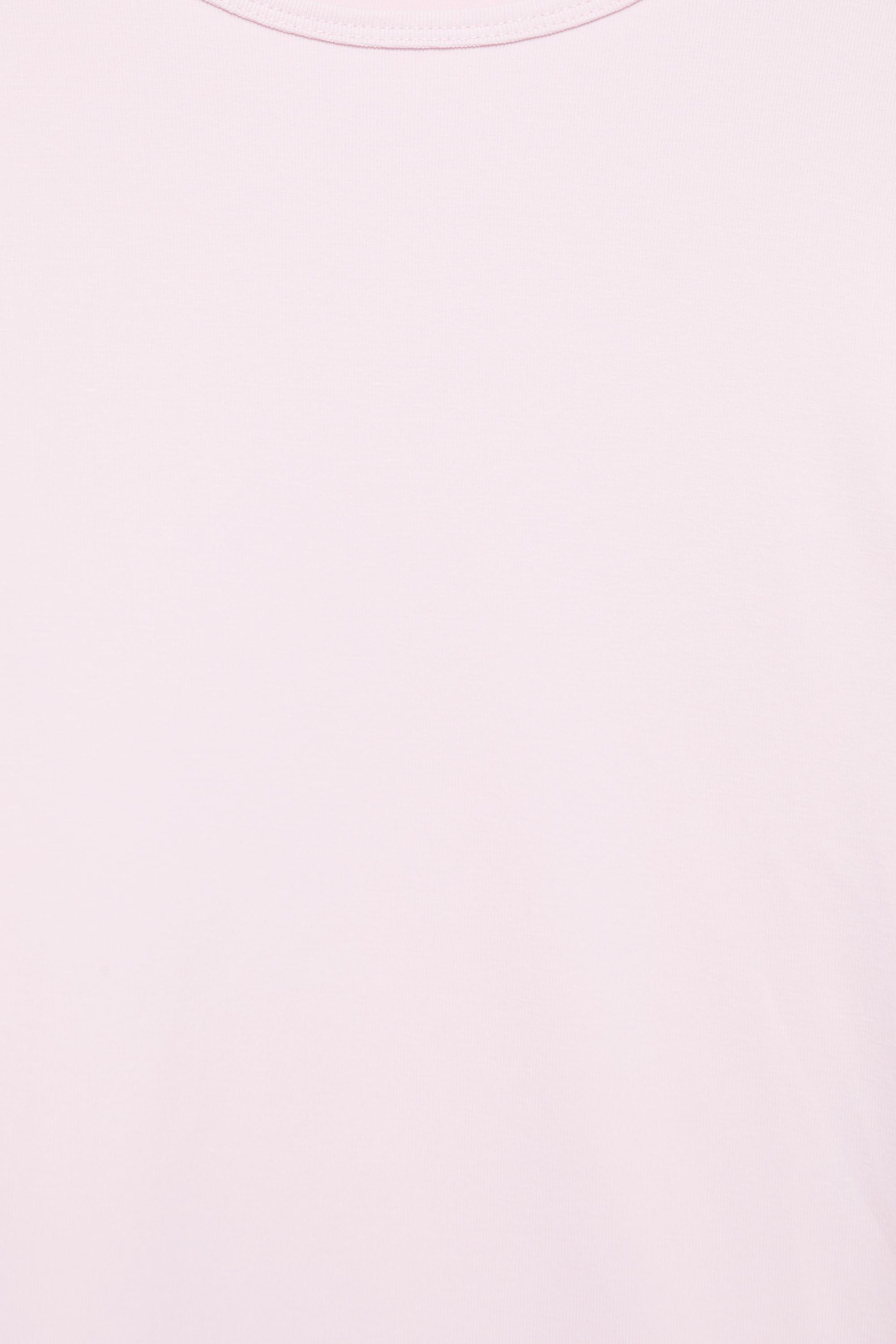 Fitted long sleeve T-shirt — Pink