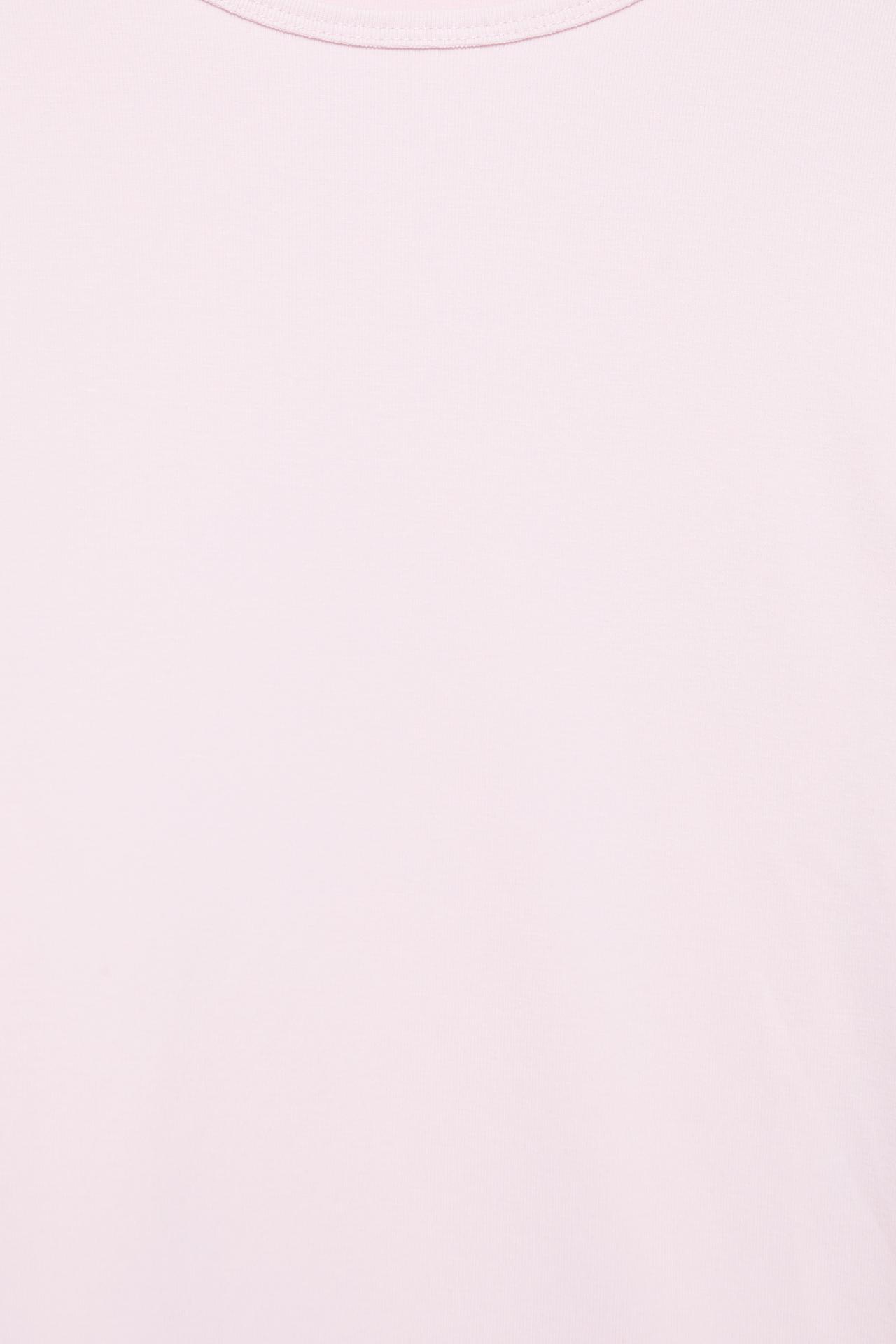 Fitted long sleeve T-shirt — Pink