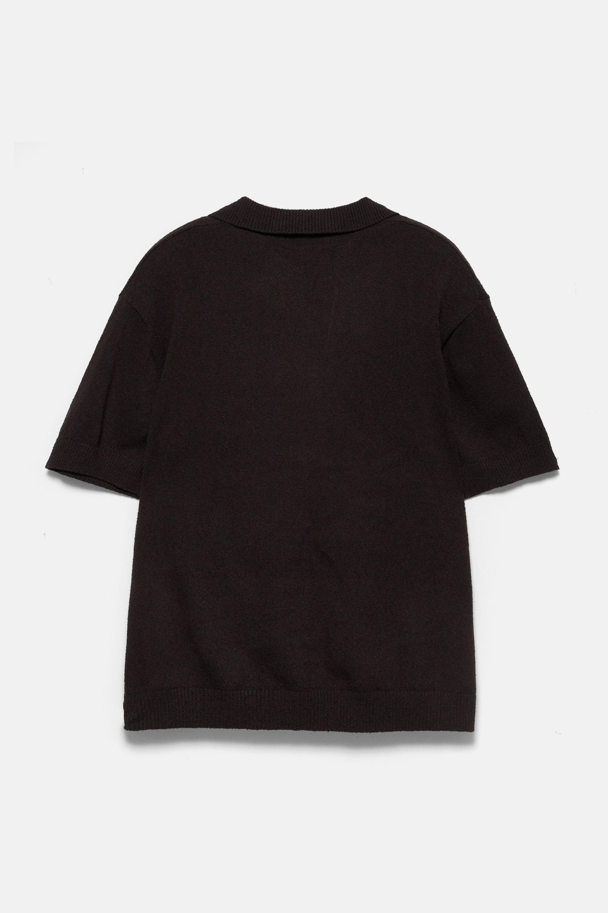 Havlu dokulu polo t-shirt - Görsel 3