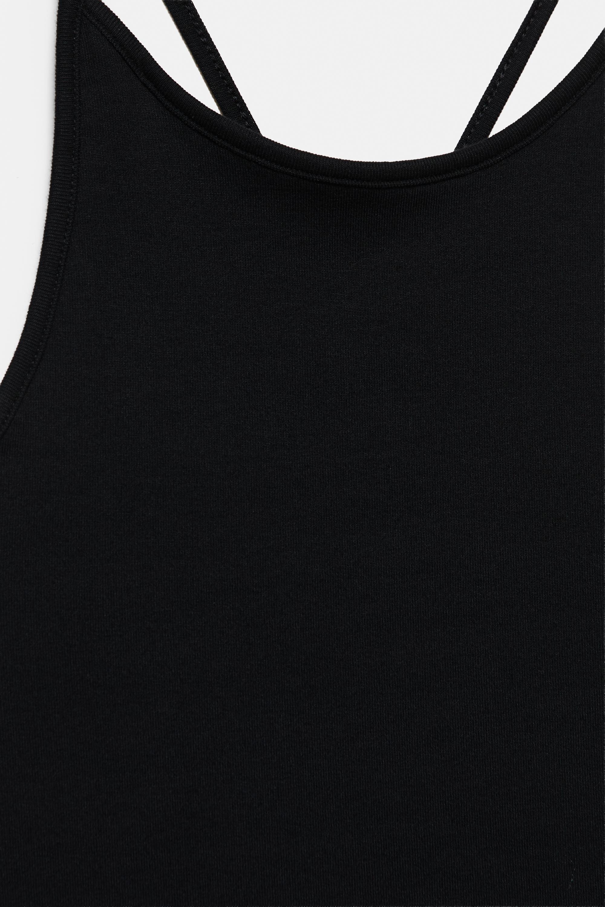 Halter-neck strappy back top — Black
