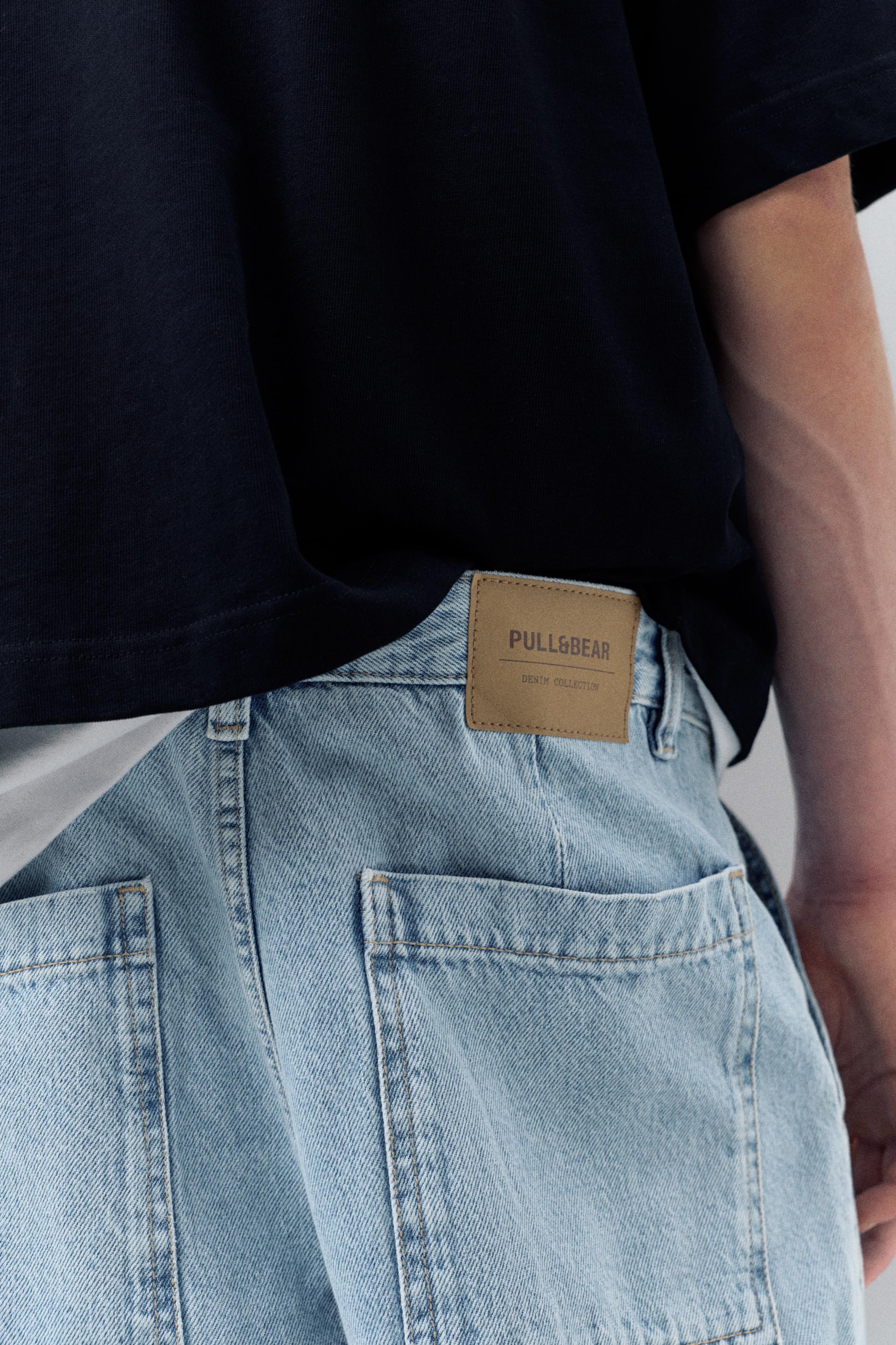 Baggy cargo jeans — Medium blue