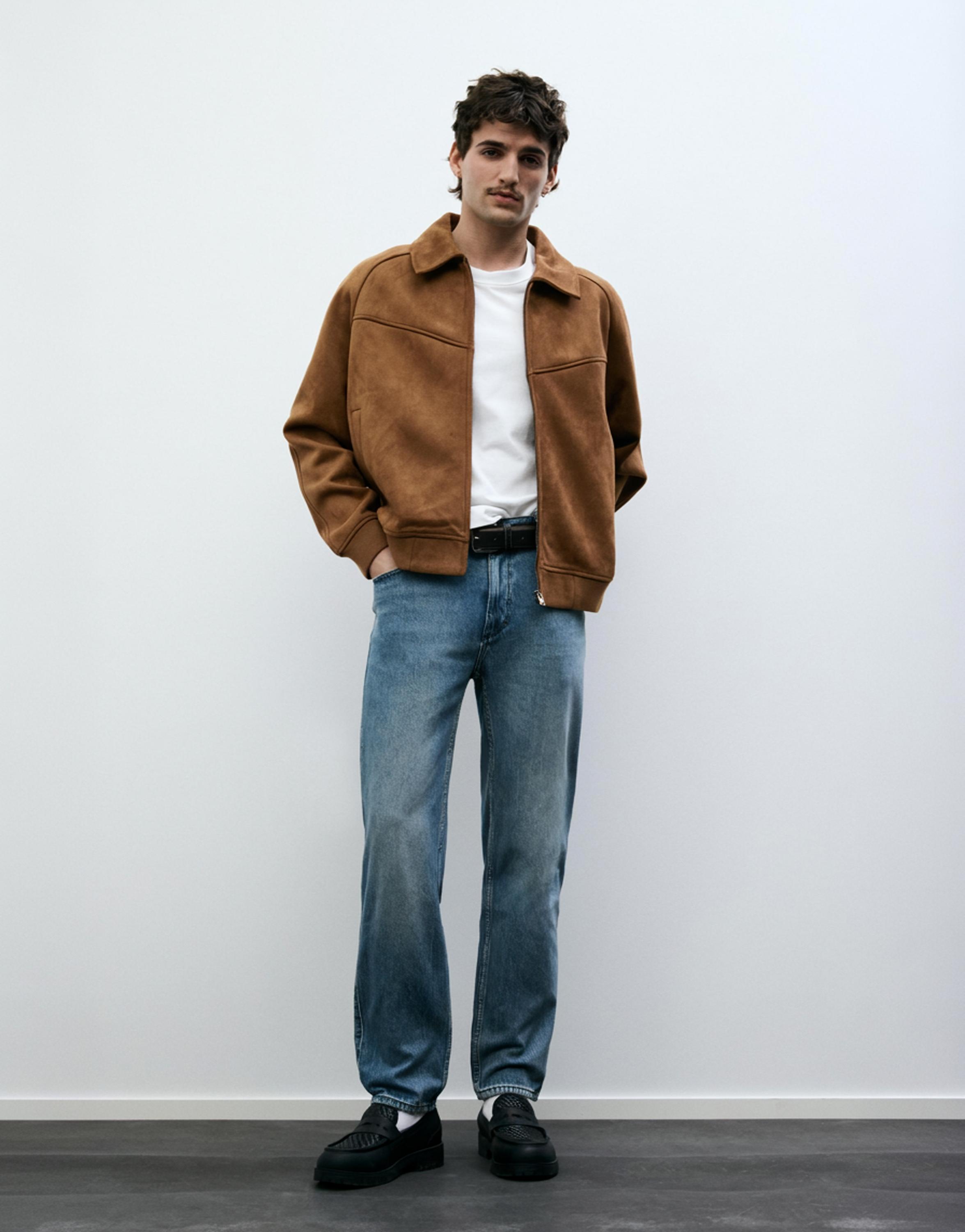 Suni süet ceket - Görsel 15