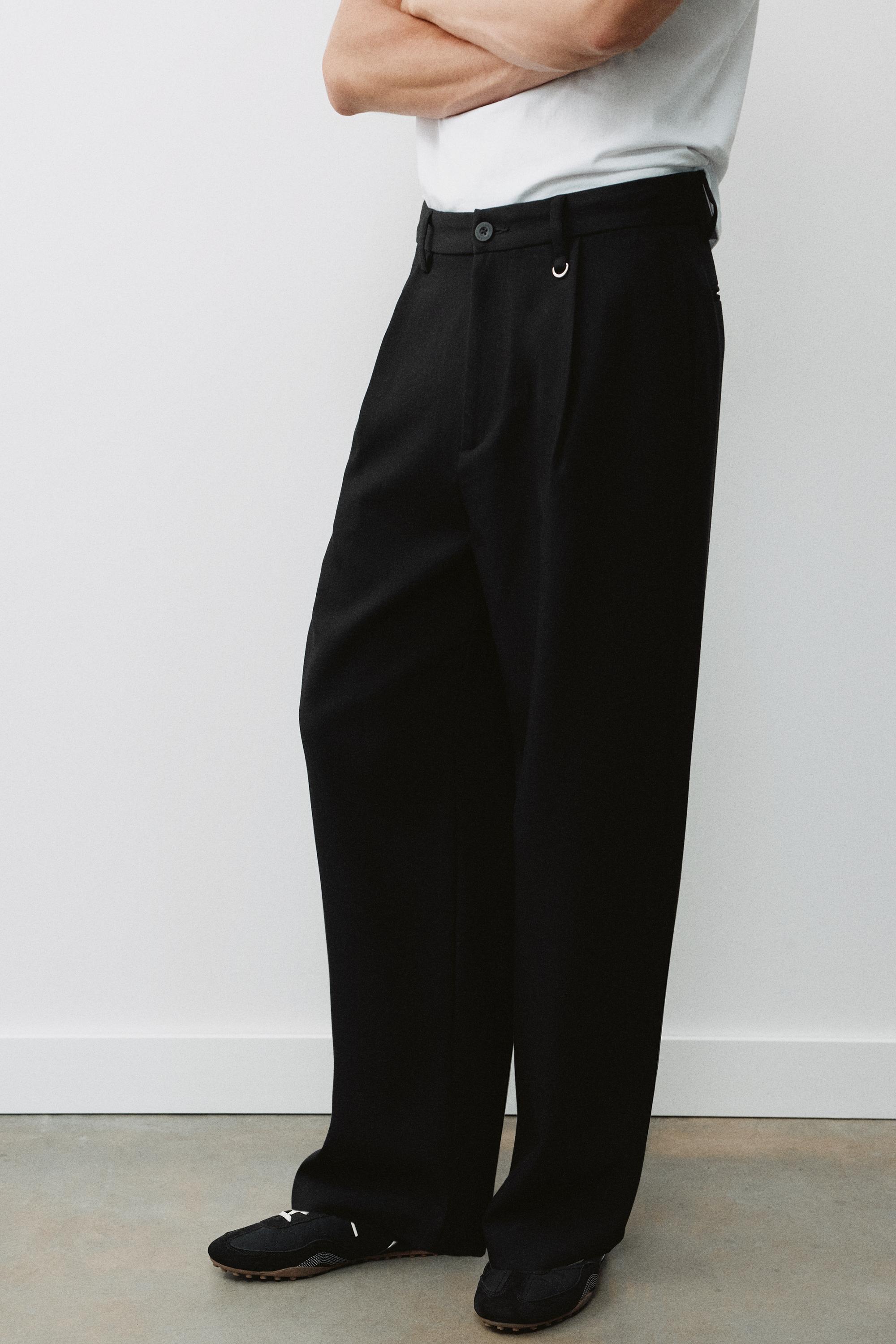 Tailored darted trousers — Black