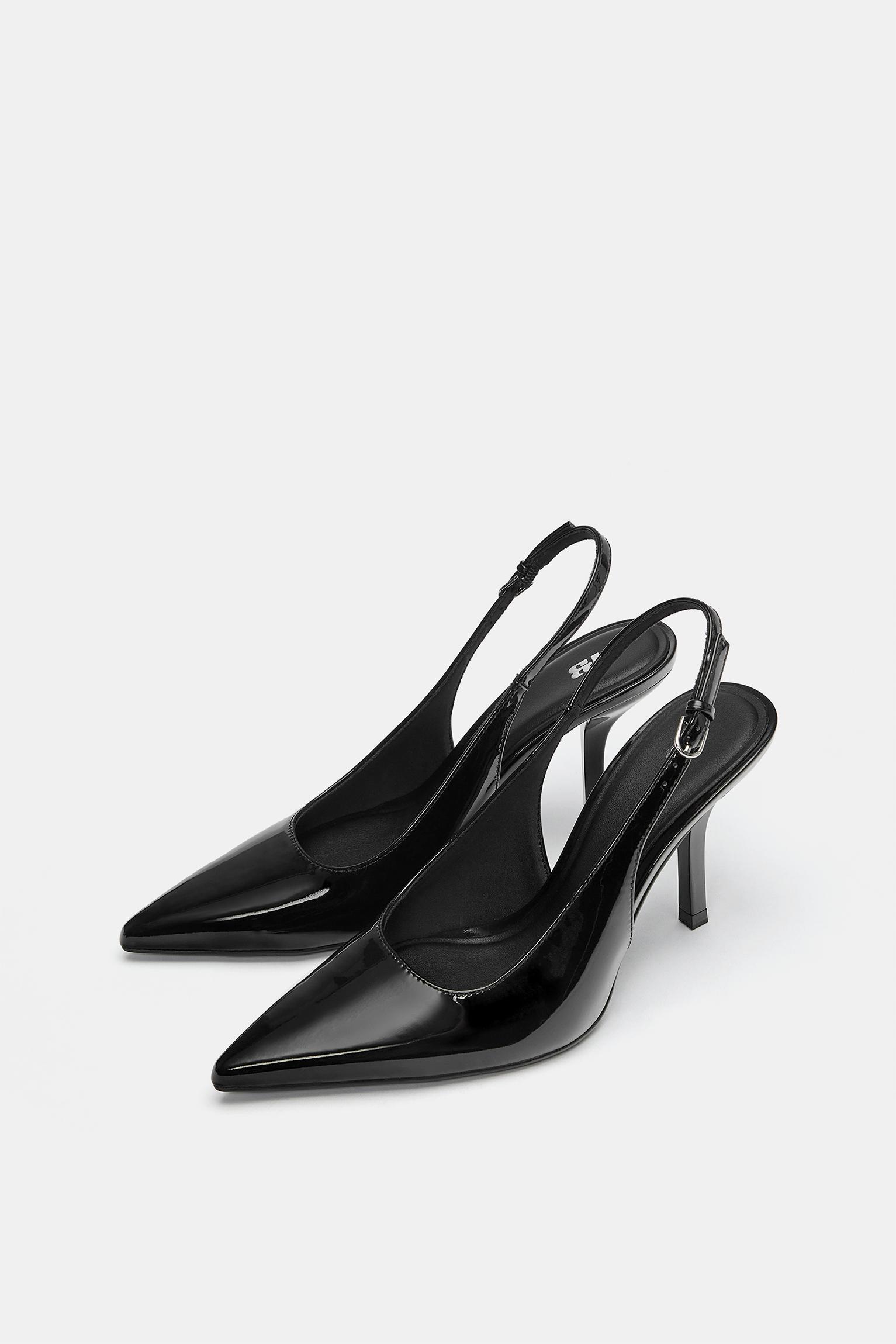 Patent high-heel shoes — Black