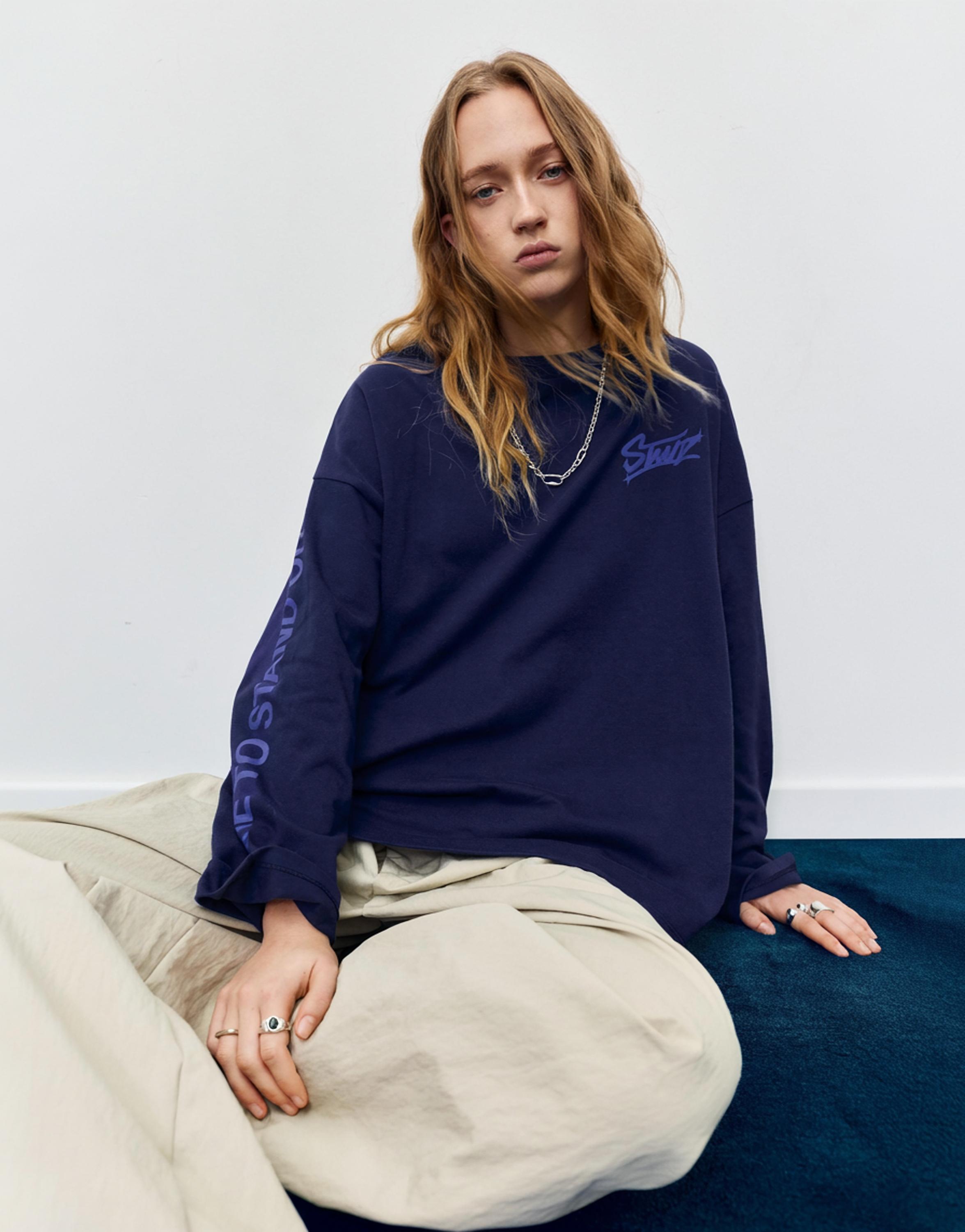 STWD graphic T-shirt — Navy