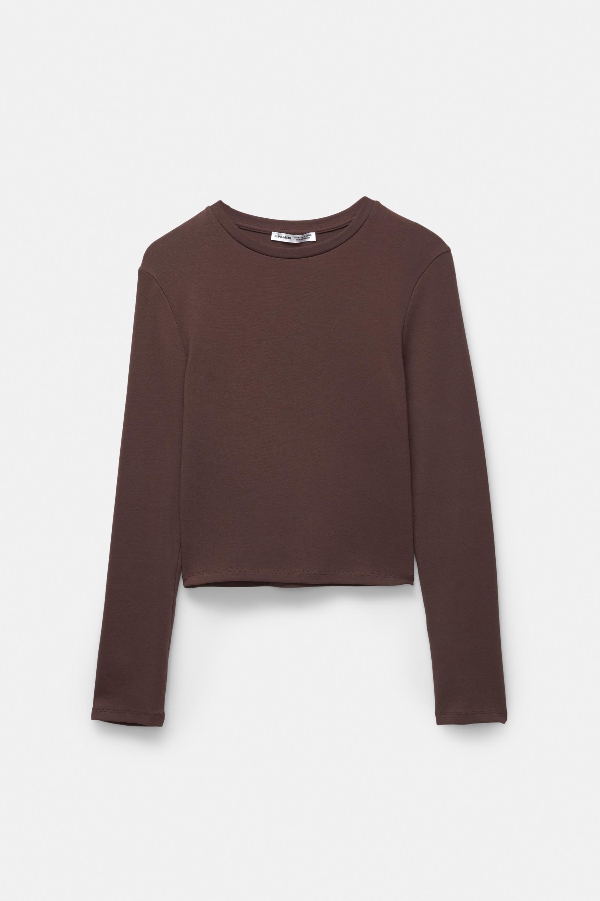 Vücuda oturan uzun kollu t-shirt - Görsel 2