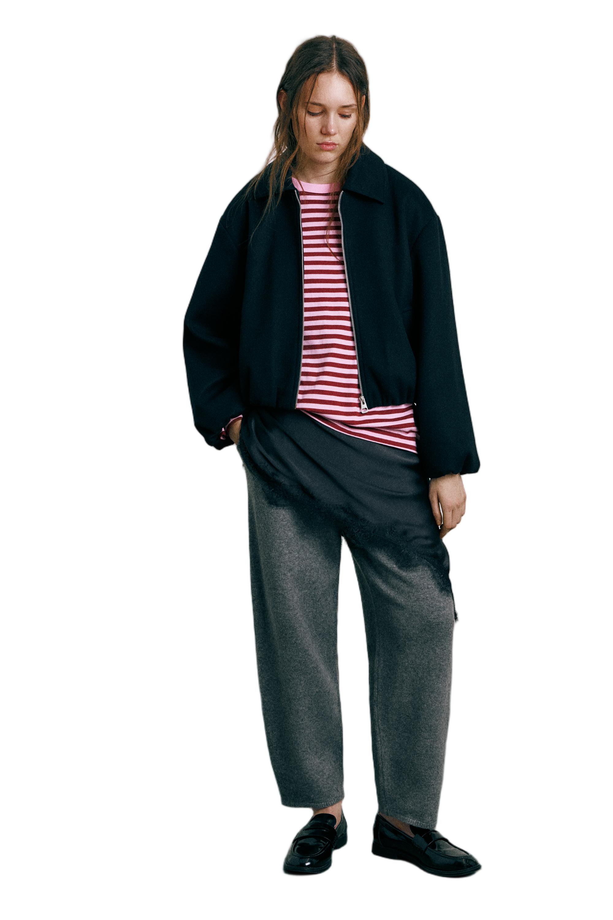 Yumuşak kumaş balon ceket - Görsel 21