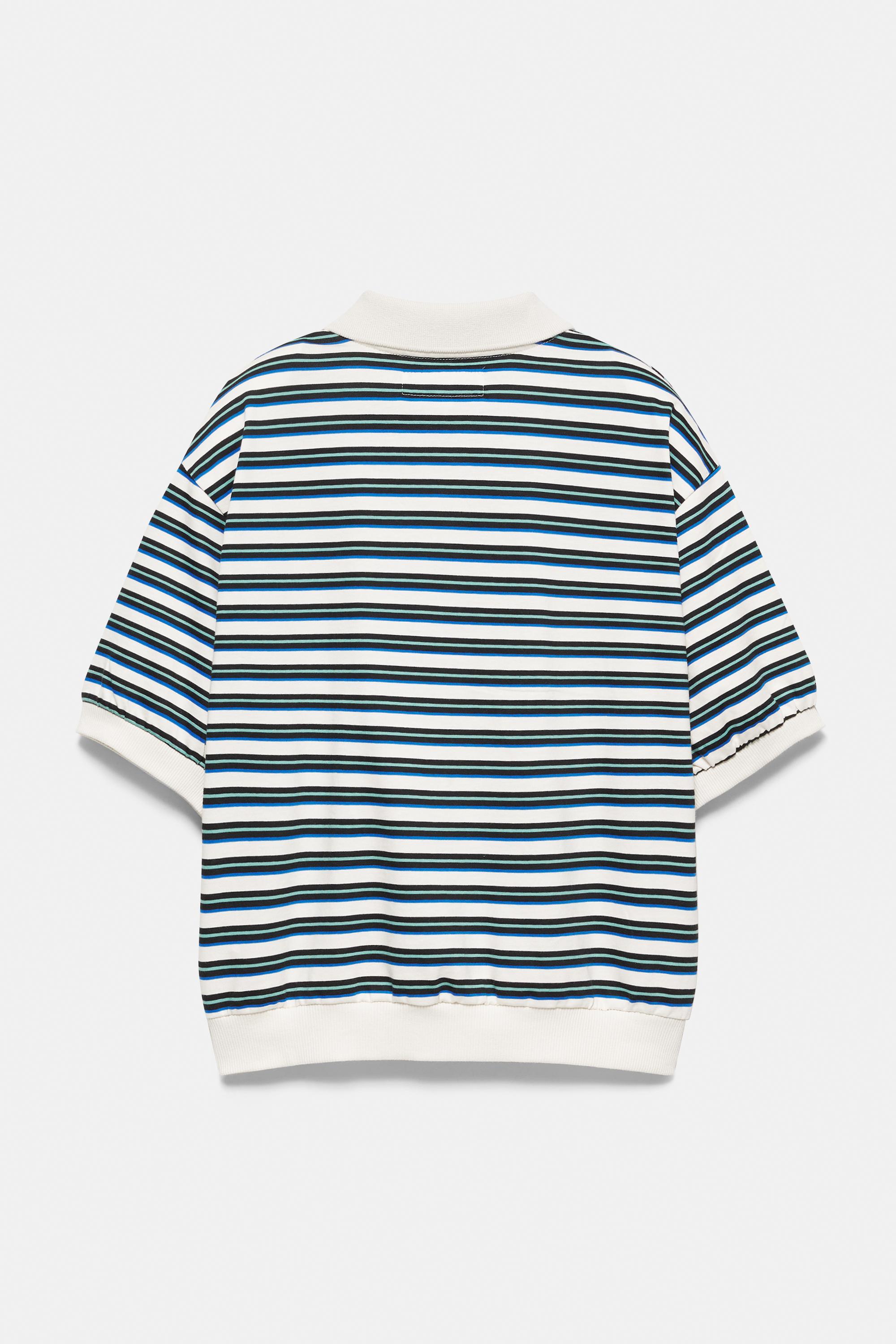 Çizgili polo t-shirt