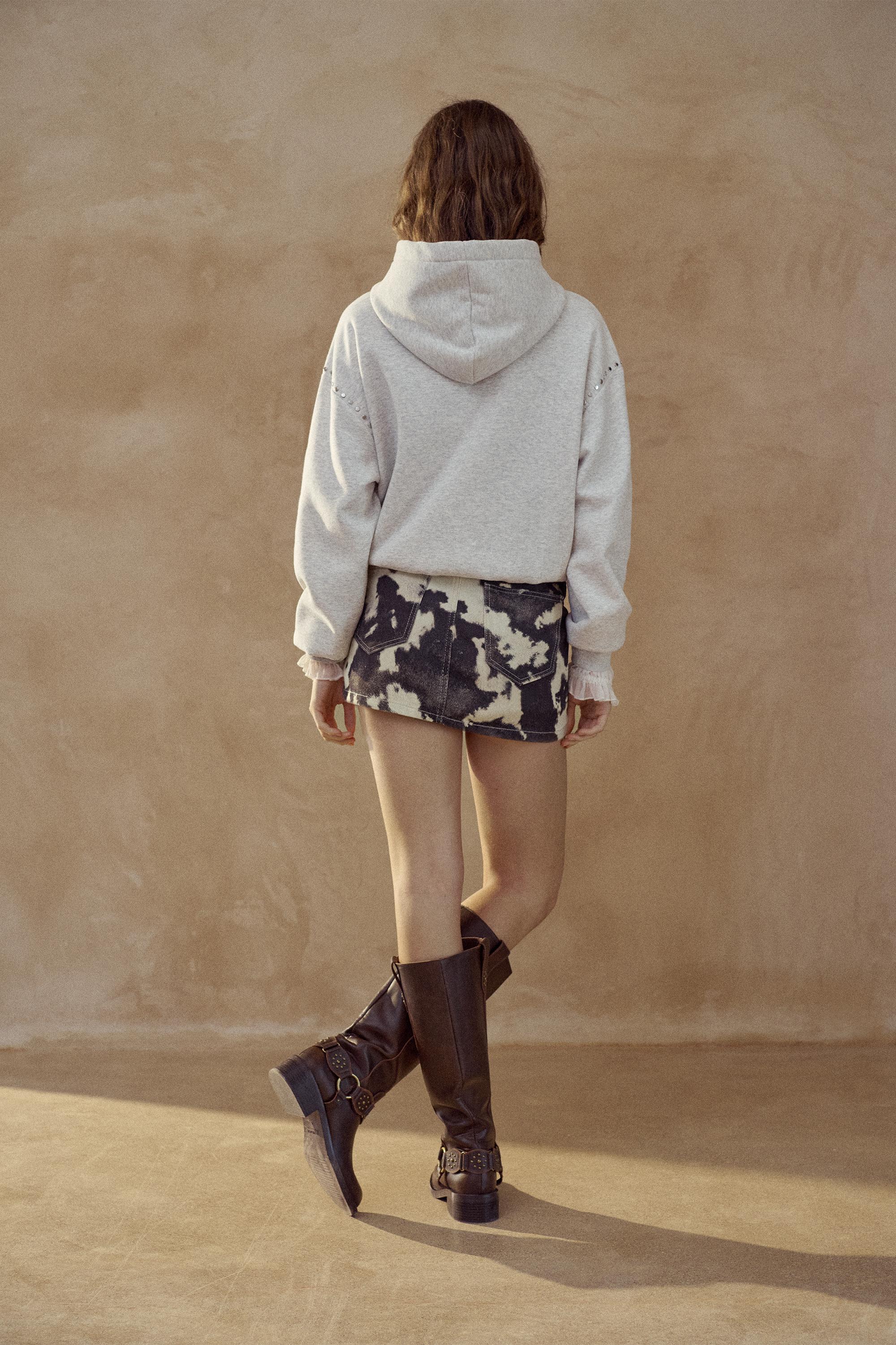 Çıtçıtlı kapüşonlu sweatshirt - Görsel 11