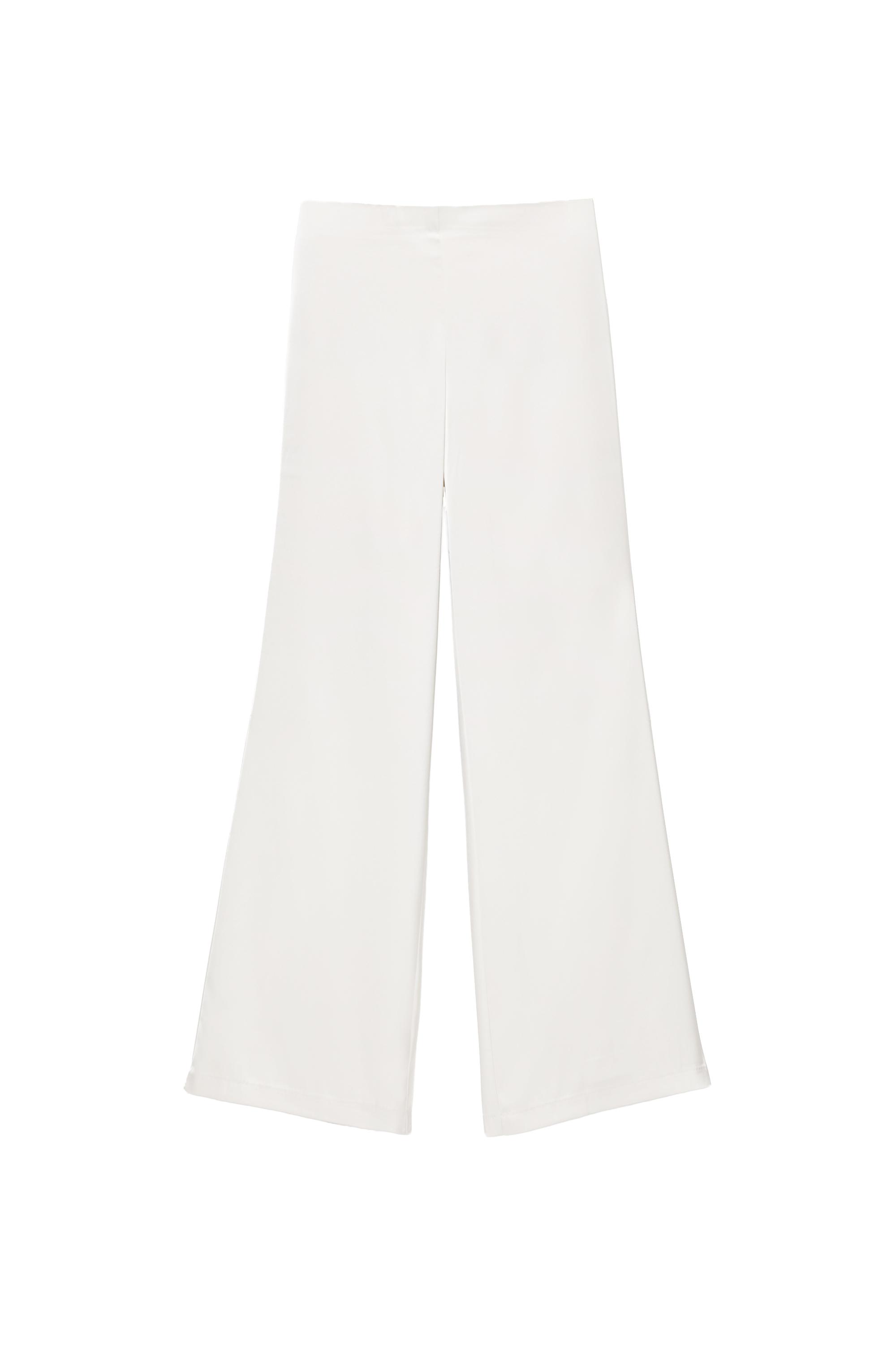 Pull&Bear Saten düz kesim pantolon görsel 4