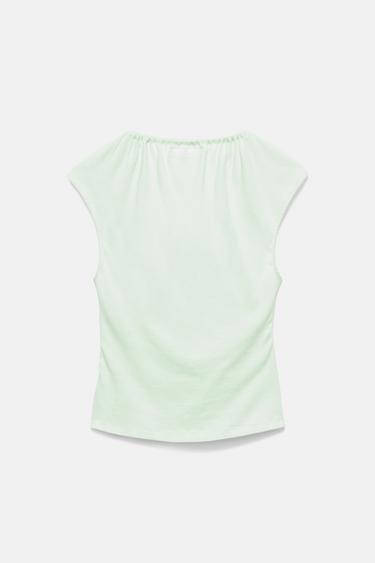 Tie-neck top — Pale green 8