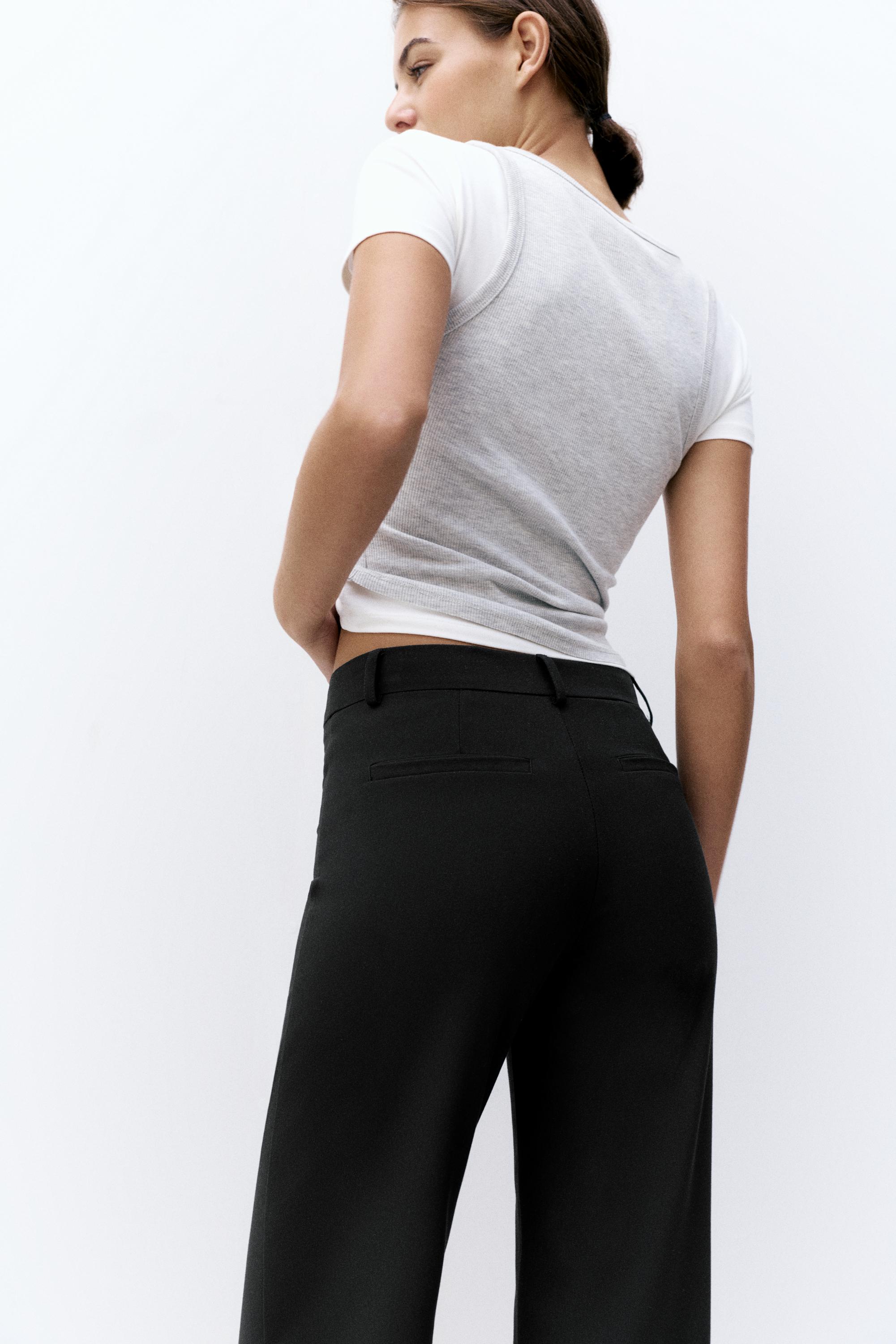 Straight-leg smart trousers — Black