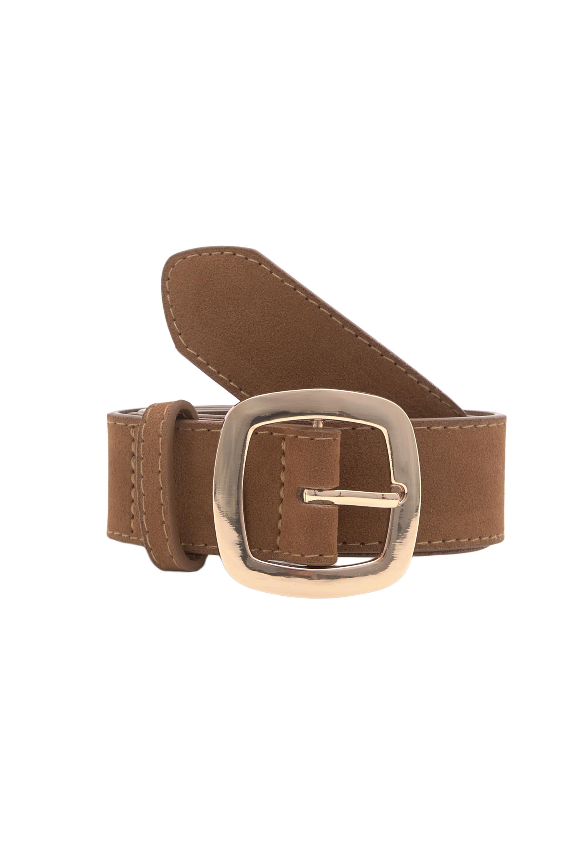 Yuvarlak tokalı suni süet kemer - Görsel 6