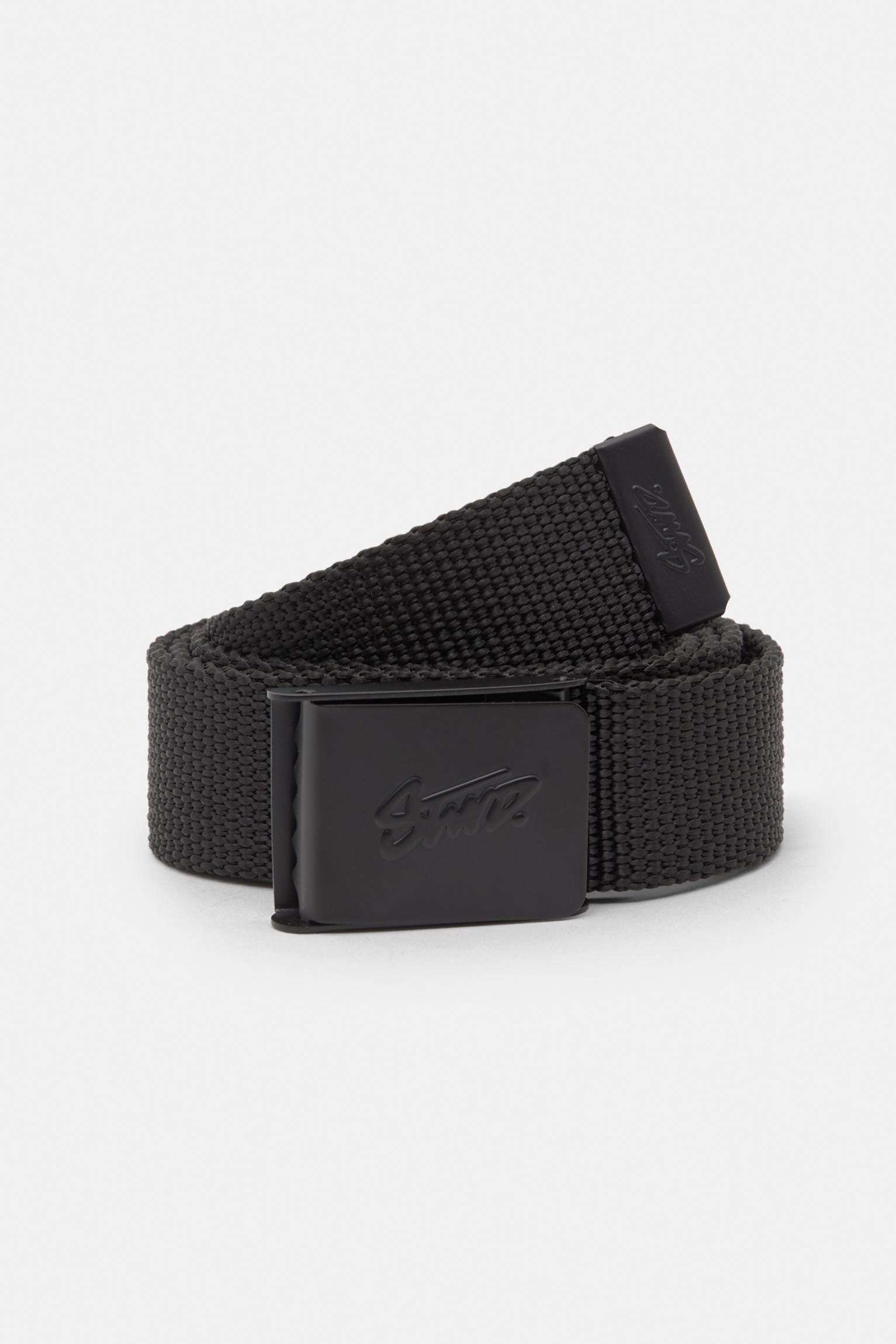 Fabric belt with black STWD buckle — Black
