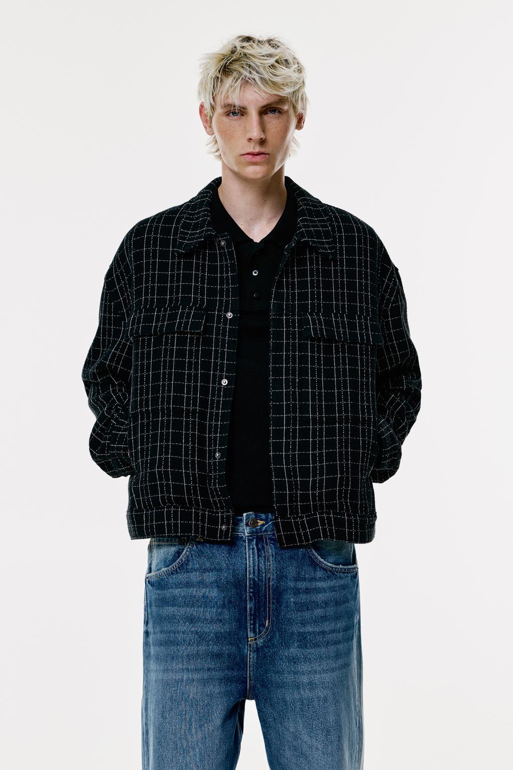 Shownicer Carreaux Veste Femme Manches Longues Zippée Blouson