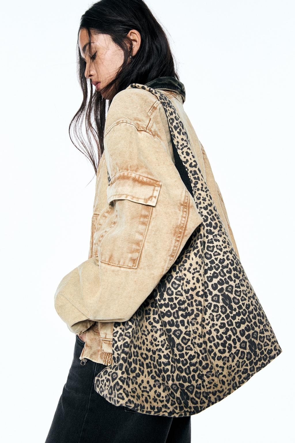 Borsa shopper canvas leopardata PULL&BEAR1