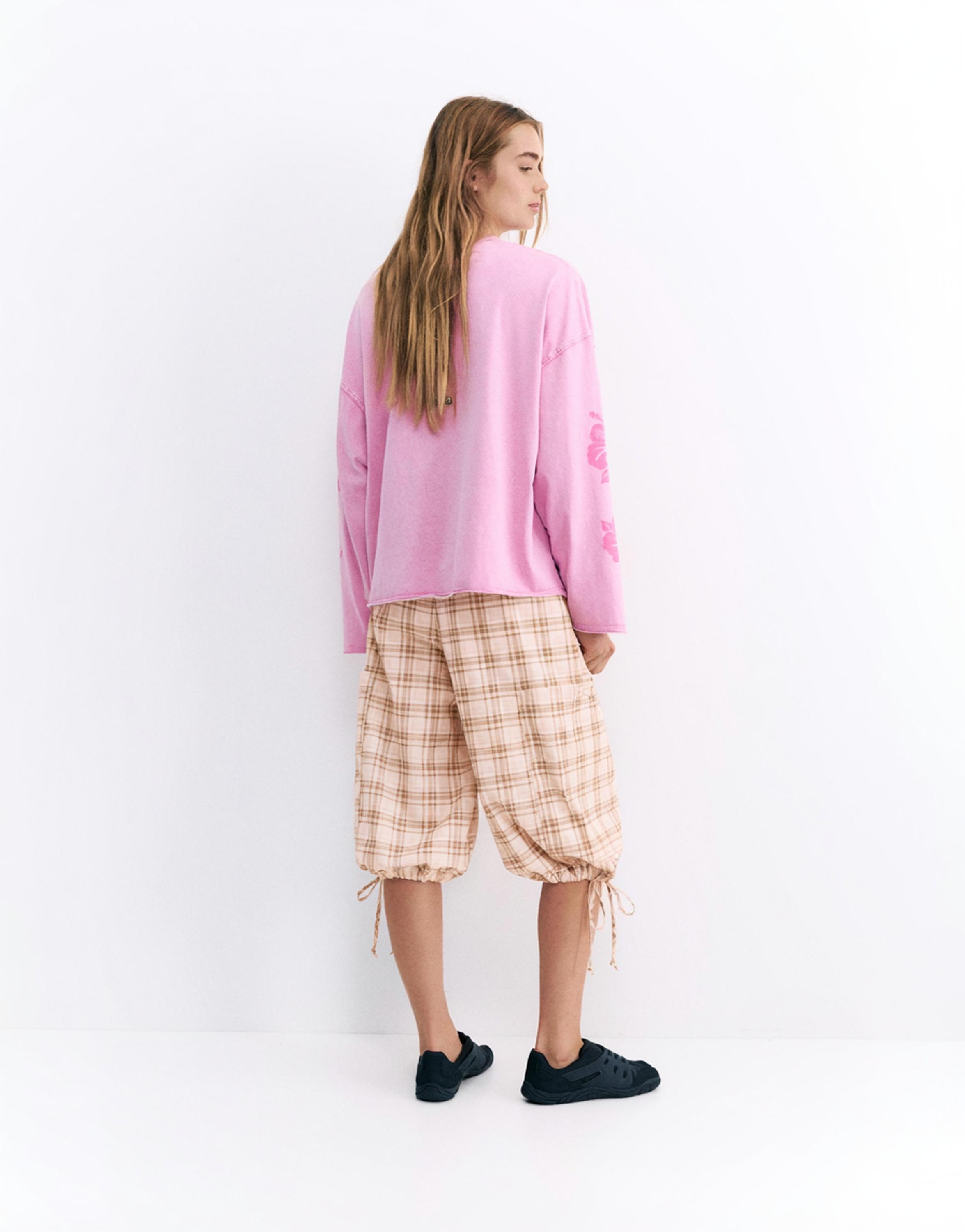 Pleasures x STWD checked cargo Bermuda shorts — Pink