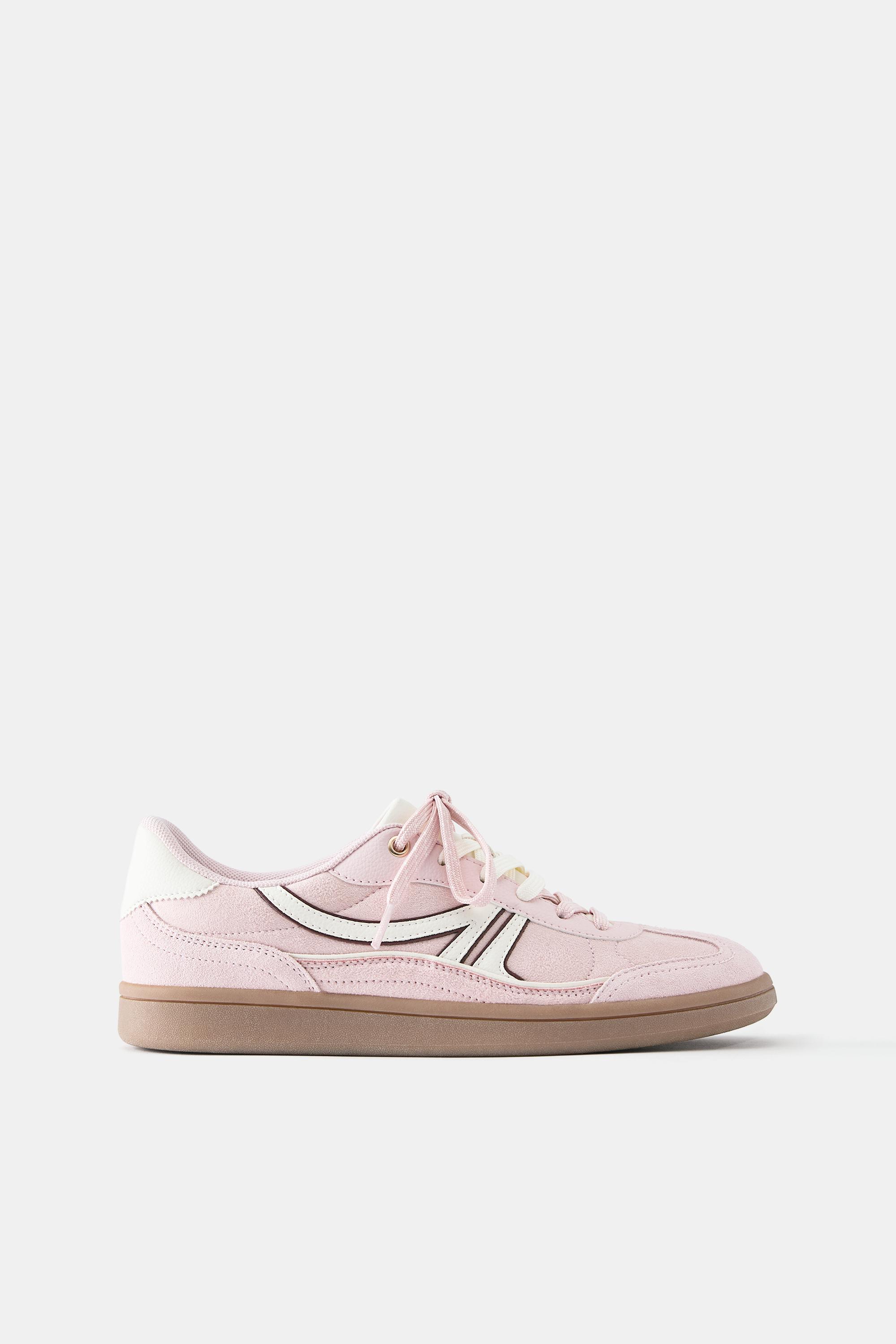 Lace-up retro trainers — Pink