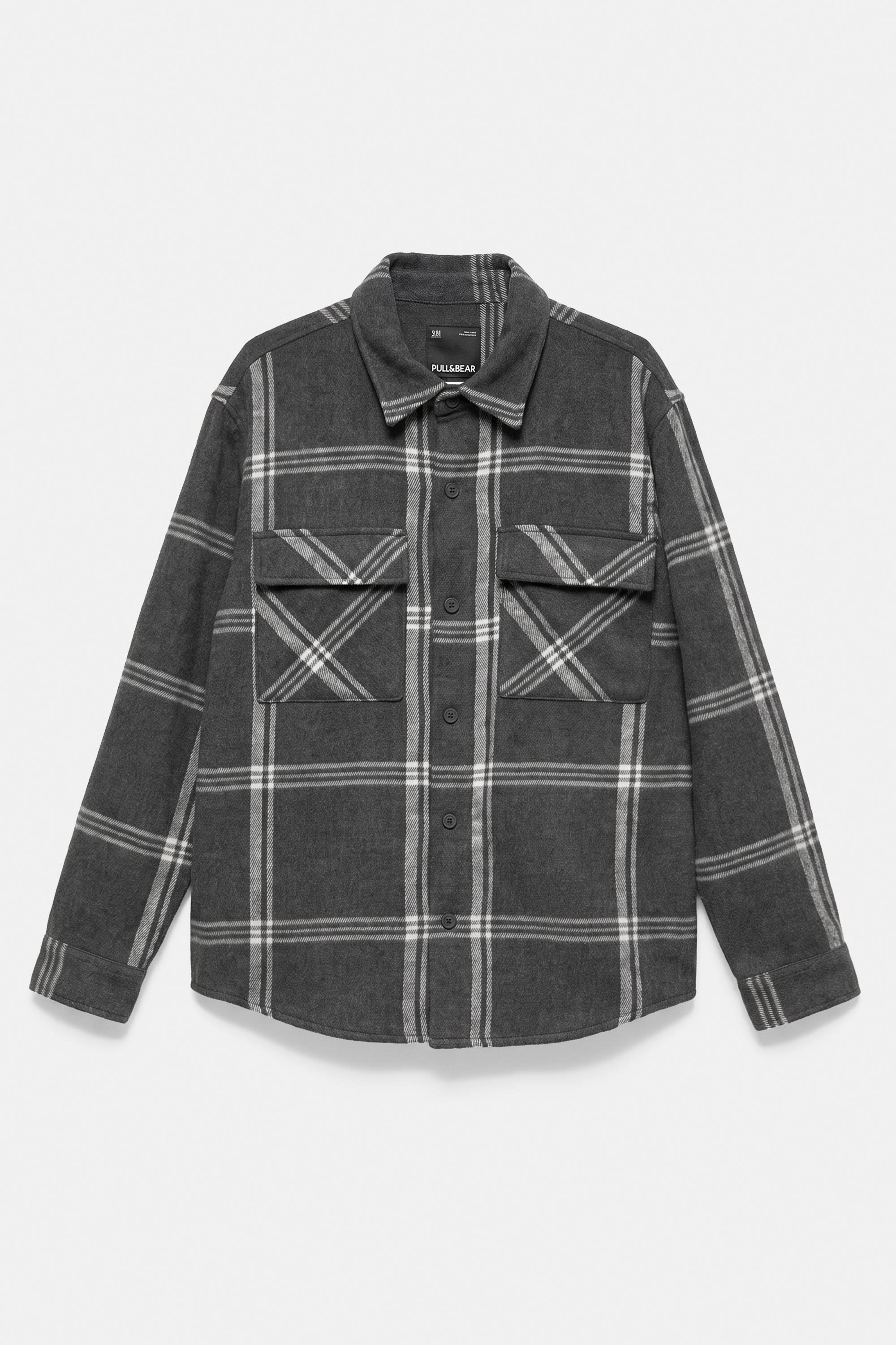 Pull&Bear Kareli uzun kollu overshirt görsel 2