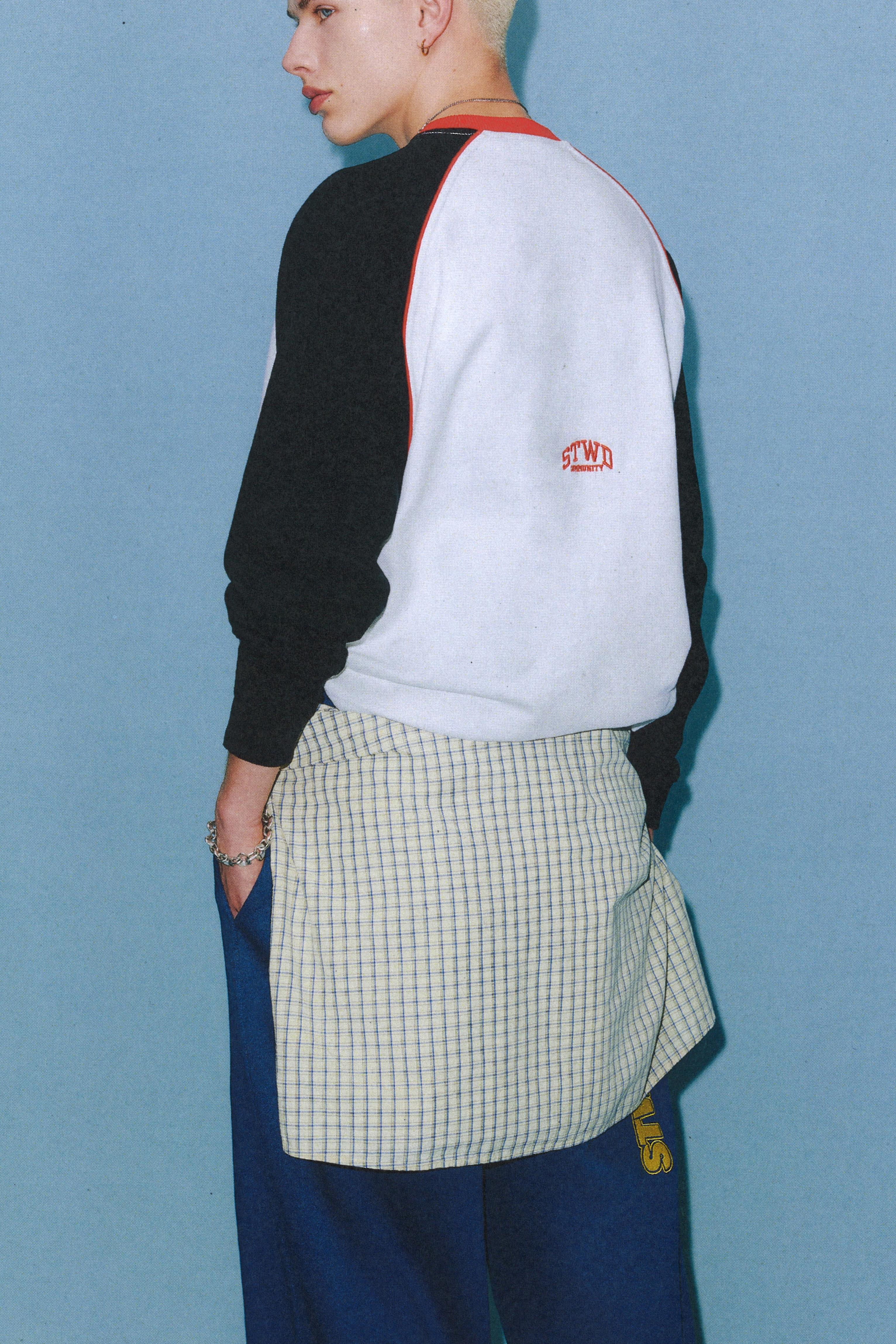 Varsity round neck sweatshirt — White