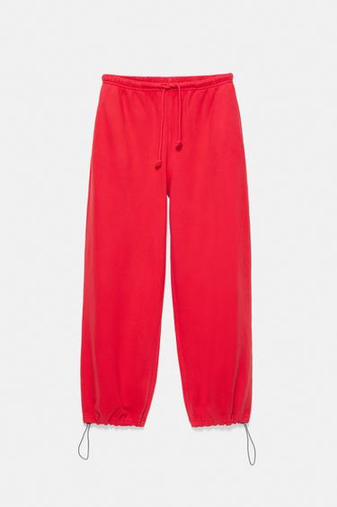 Joggers with elastic hems — Red 8
