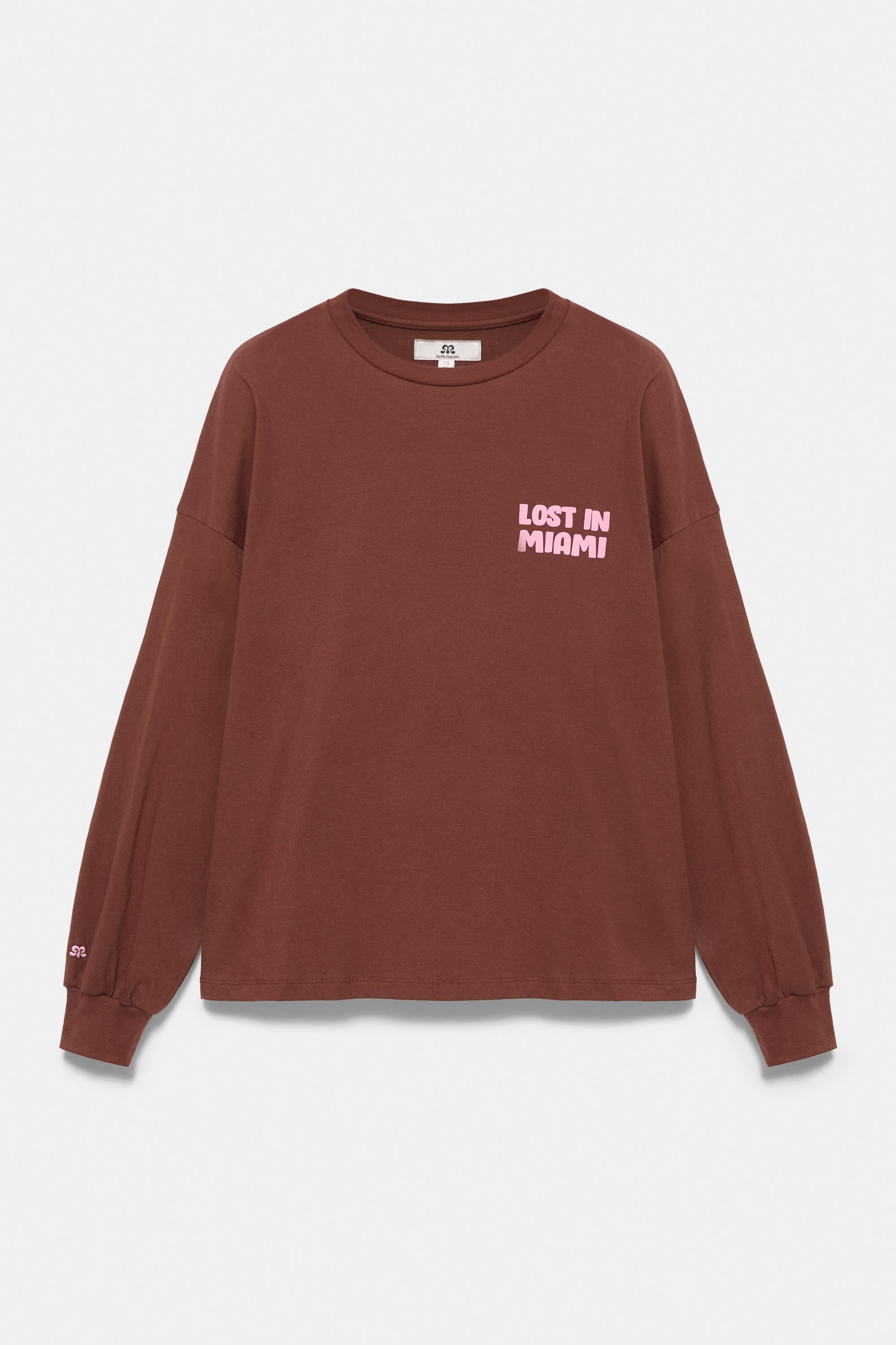 Oversize graphic T-shirt — Brown