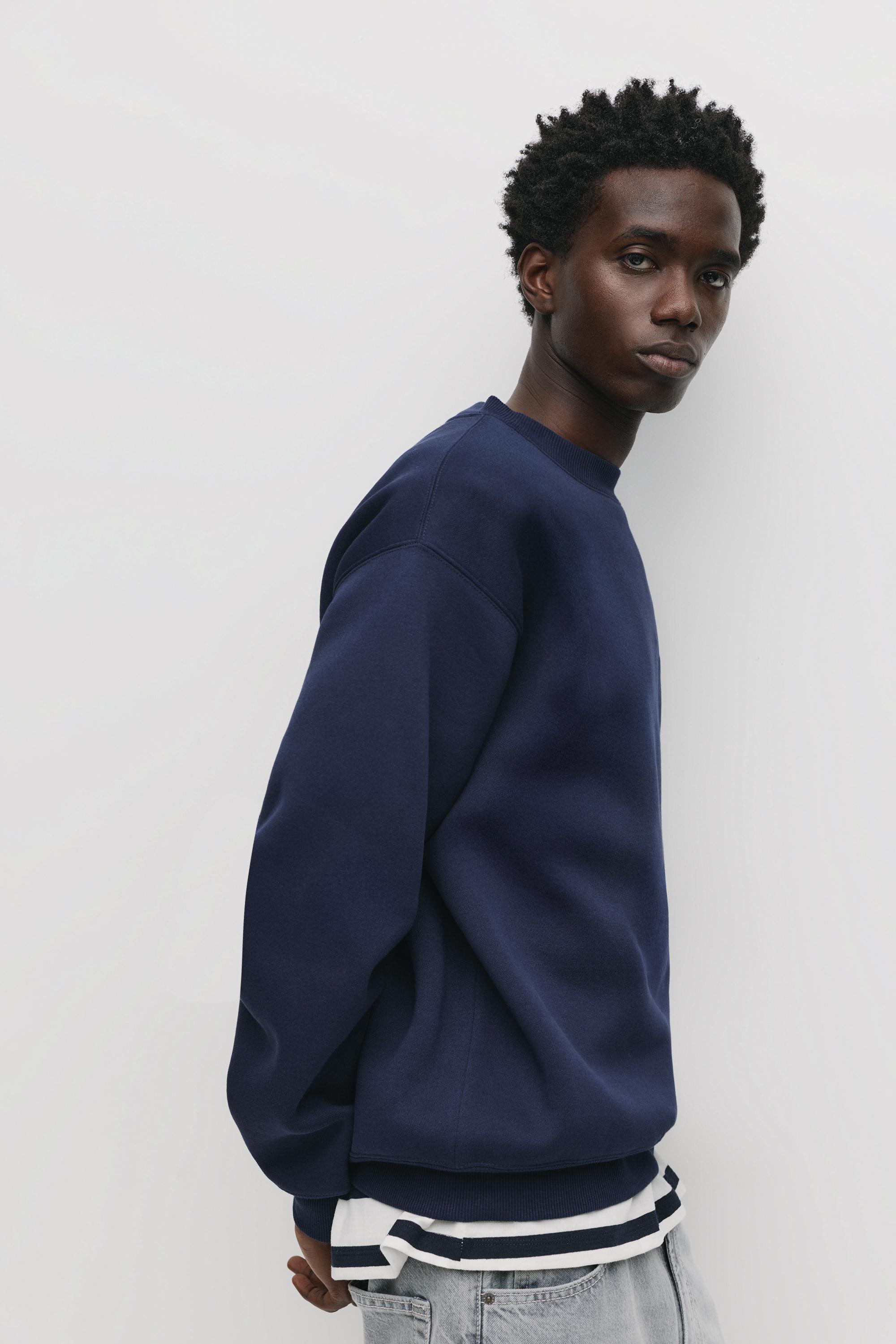 Basic bisiklet yaka sweatshirt - Görsel 54