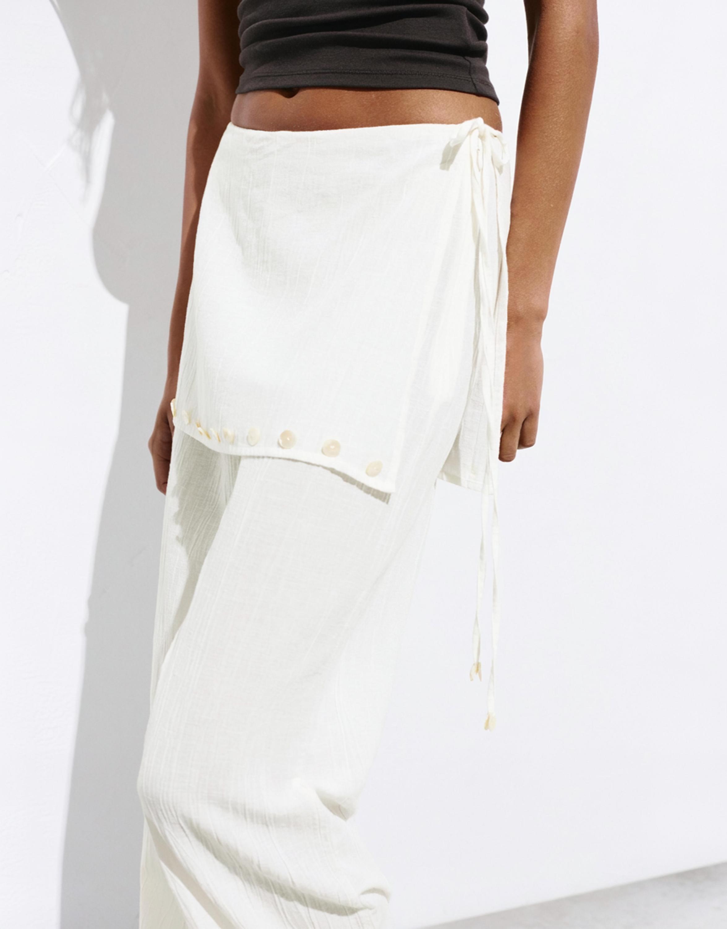 Flowy sarong trousers — Vanilla