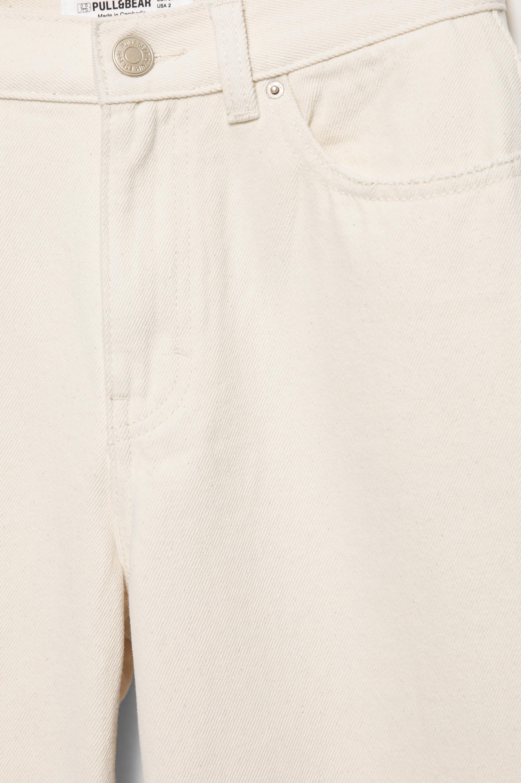 High-waist mom jeans — Pale ecru
