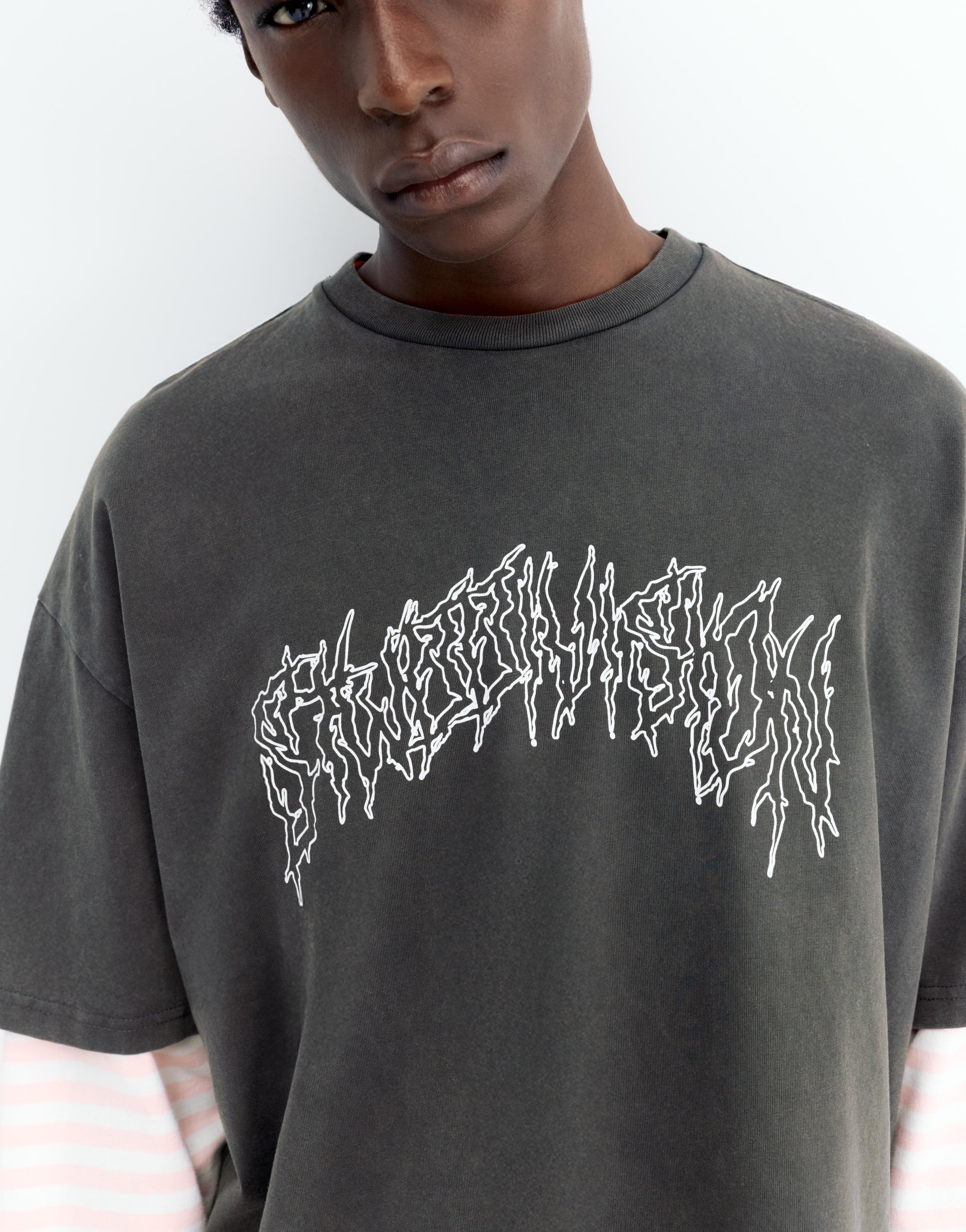 Acid wash STWD T-shirt — Black
