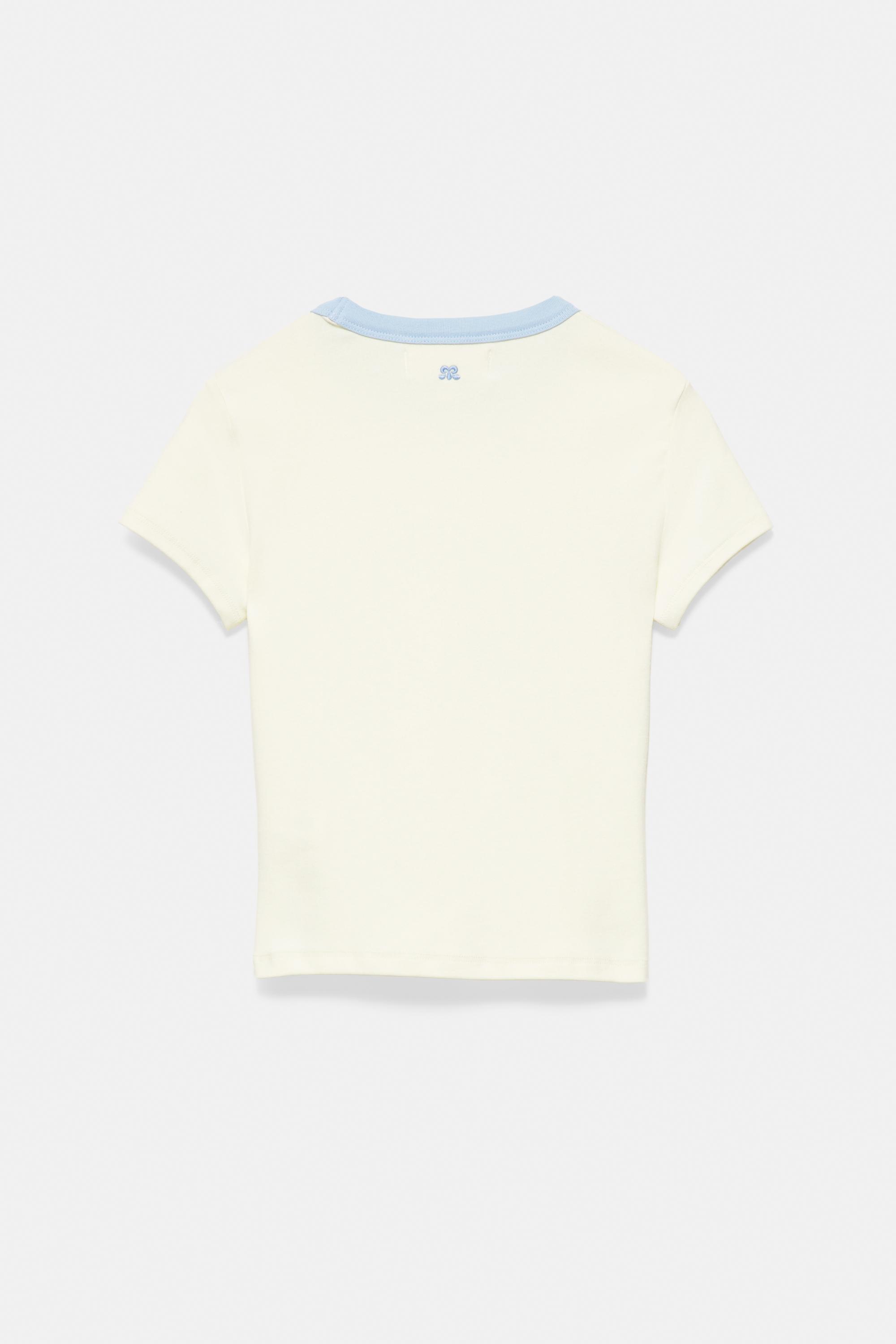 Floral graphic T-shirt — Pale yellow