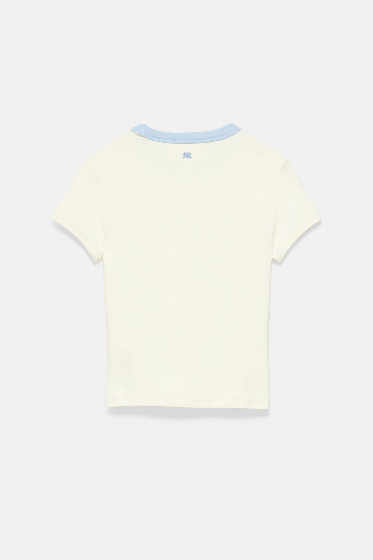 Floral graphic T-shirt — Pale yellow