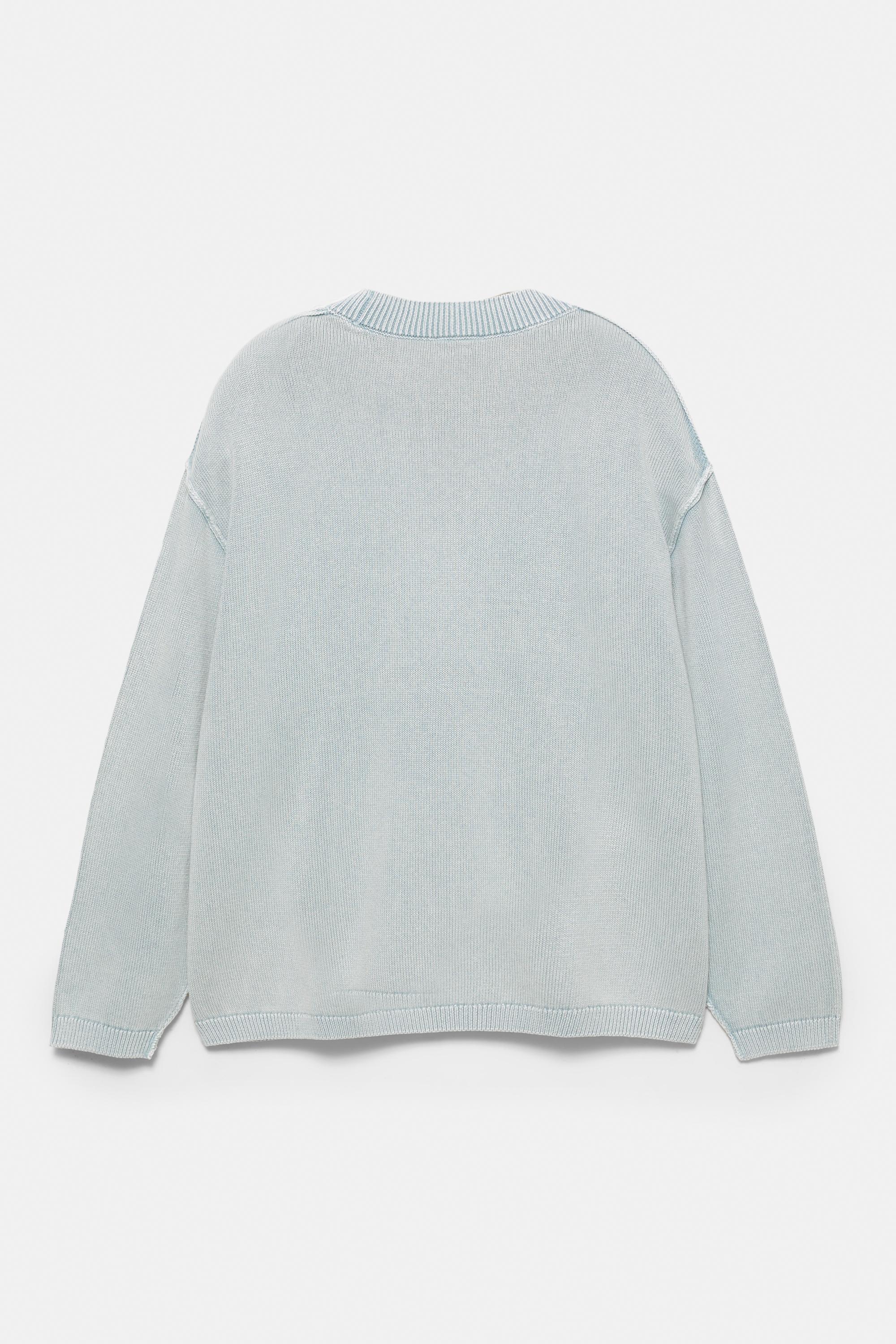 STWD Studio embroidered jumper — Faded blue