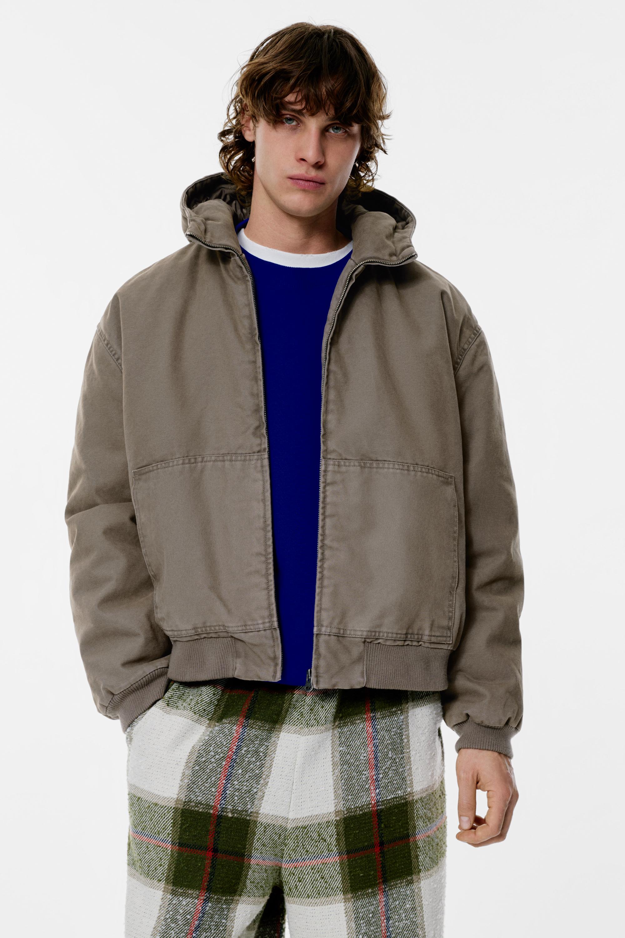 Blusão Com Capuz E Efeito De Lavagem