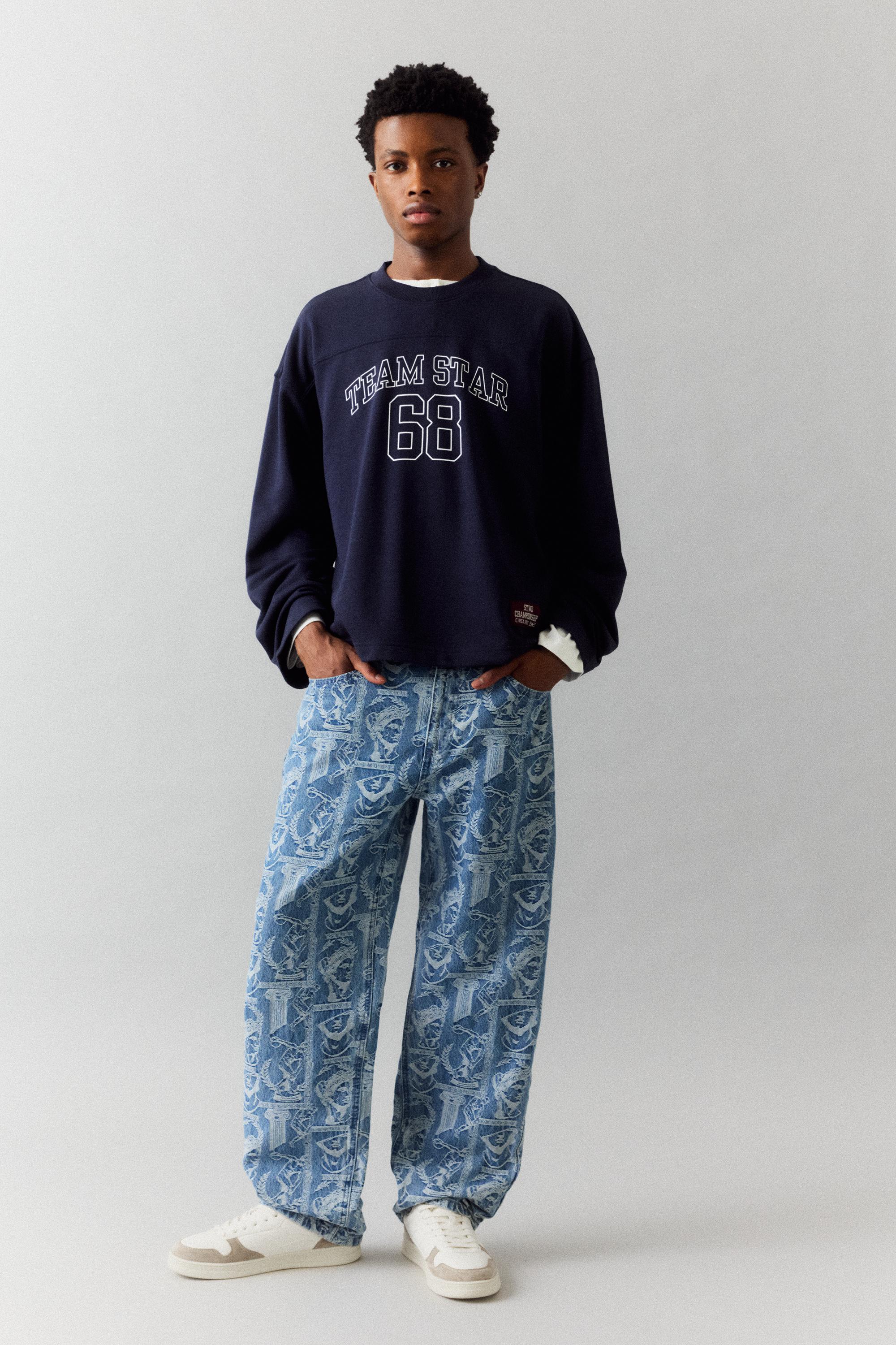 Jeans baggy estampados