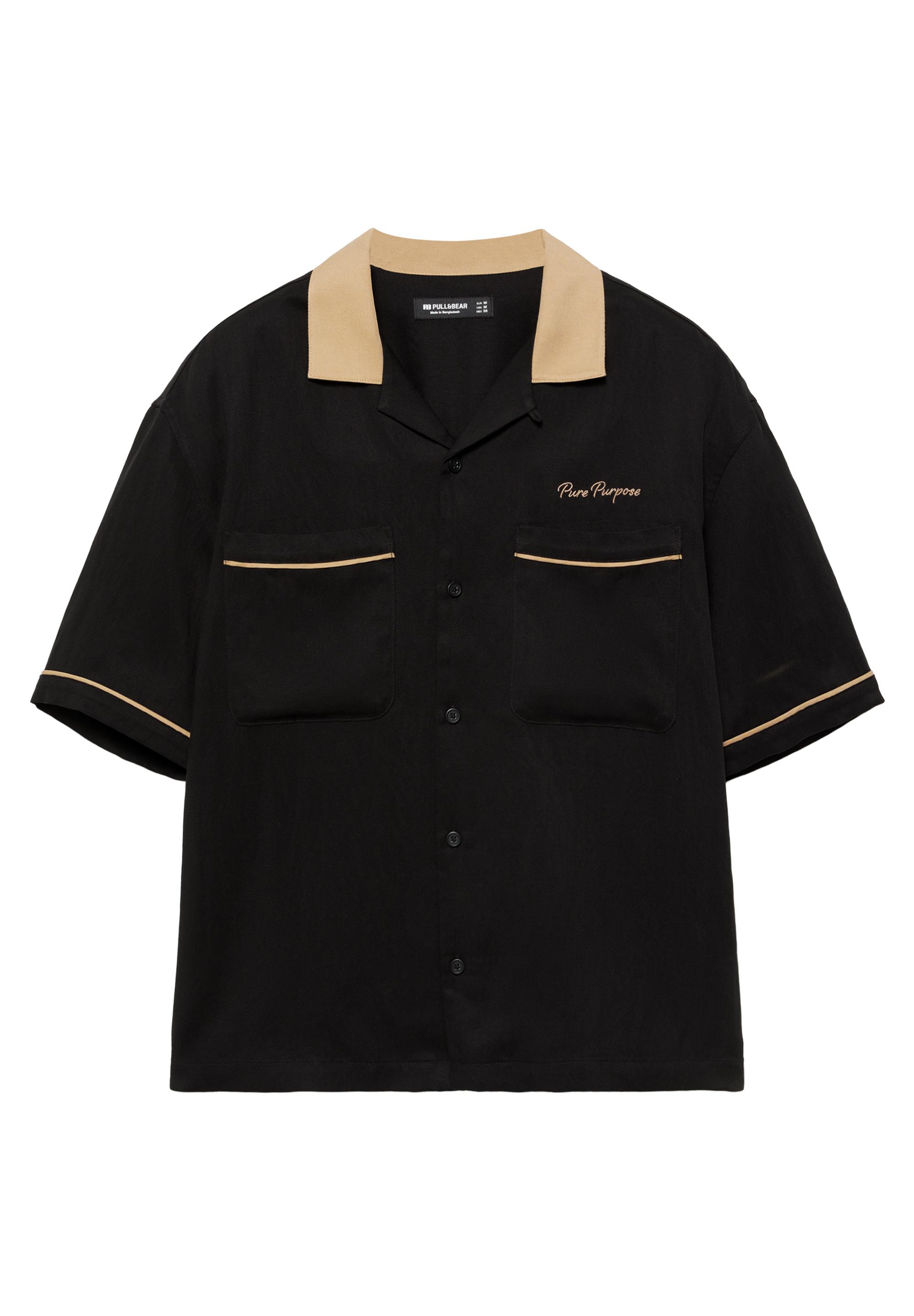 Bowling short sleeve shirt — Black