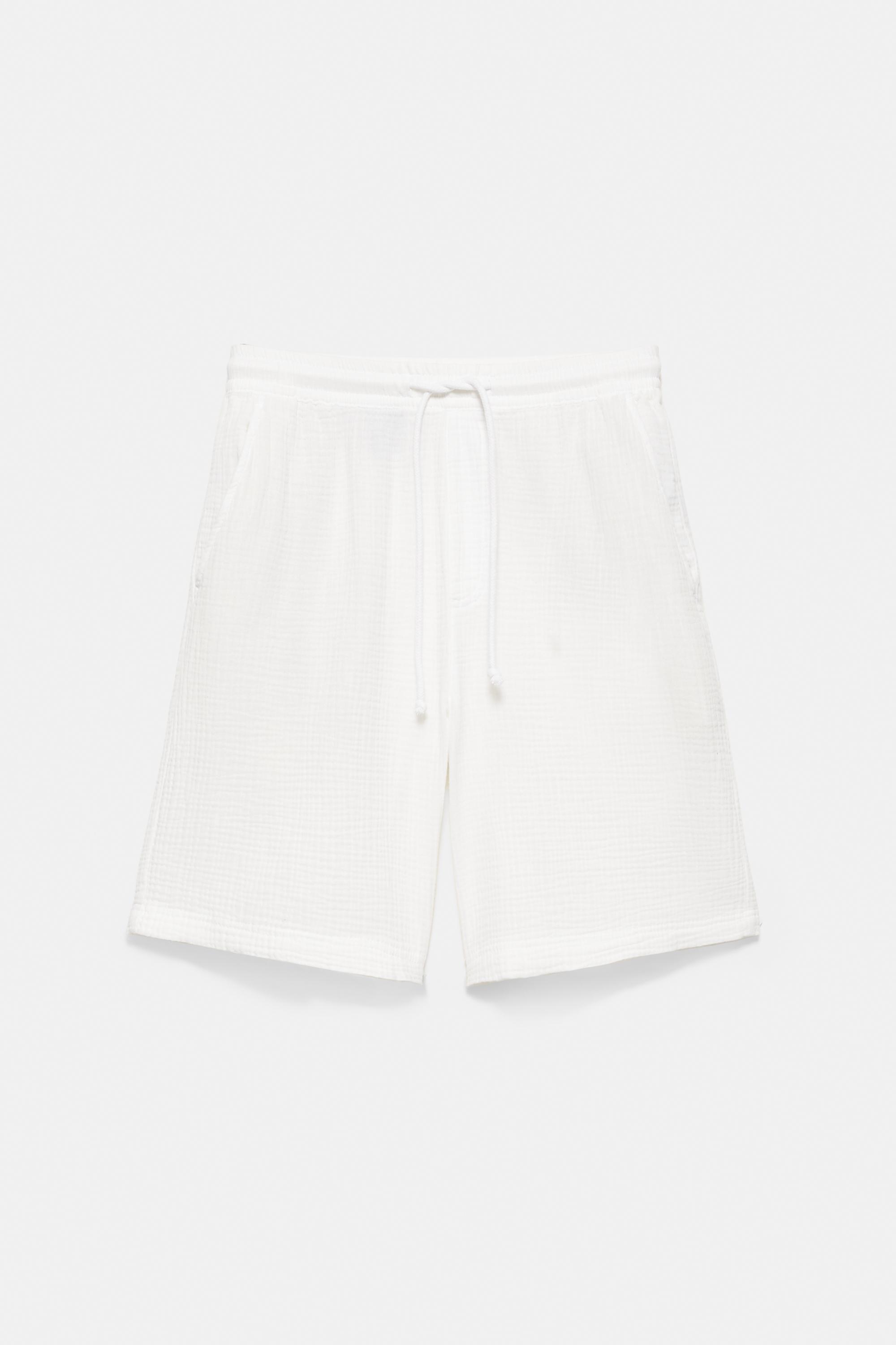 Bermuda sweat shorts — White