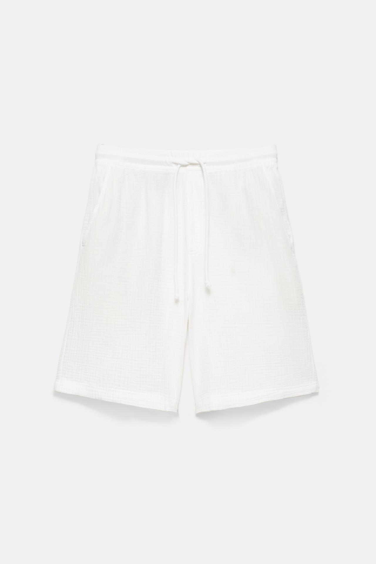 Bermuda sweat shorts — White