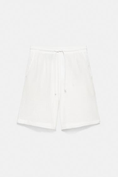 Bermuda sweat shorts — White 7