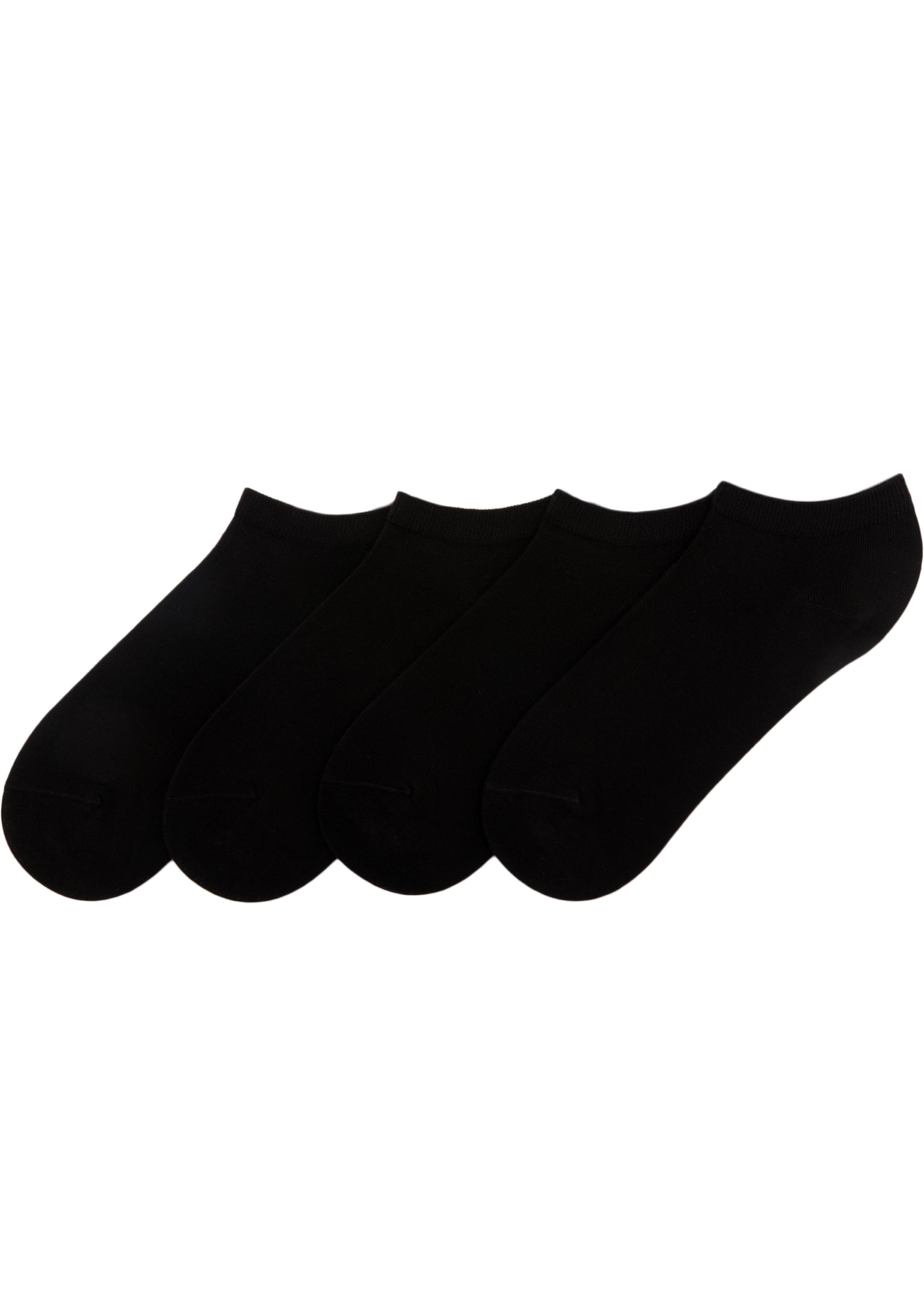 Pack of 4 pairs of ankle socks — Black