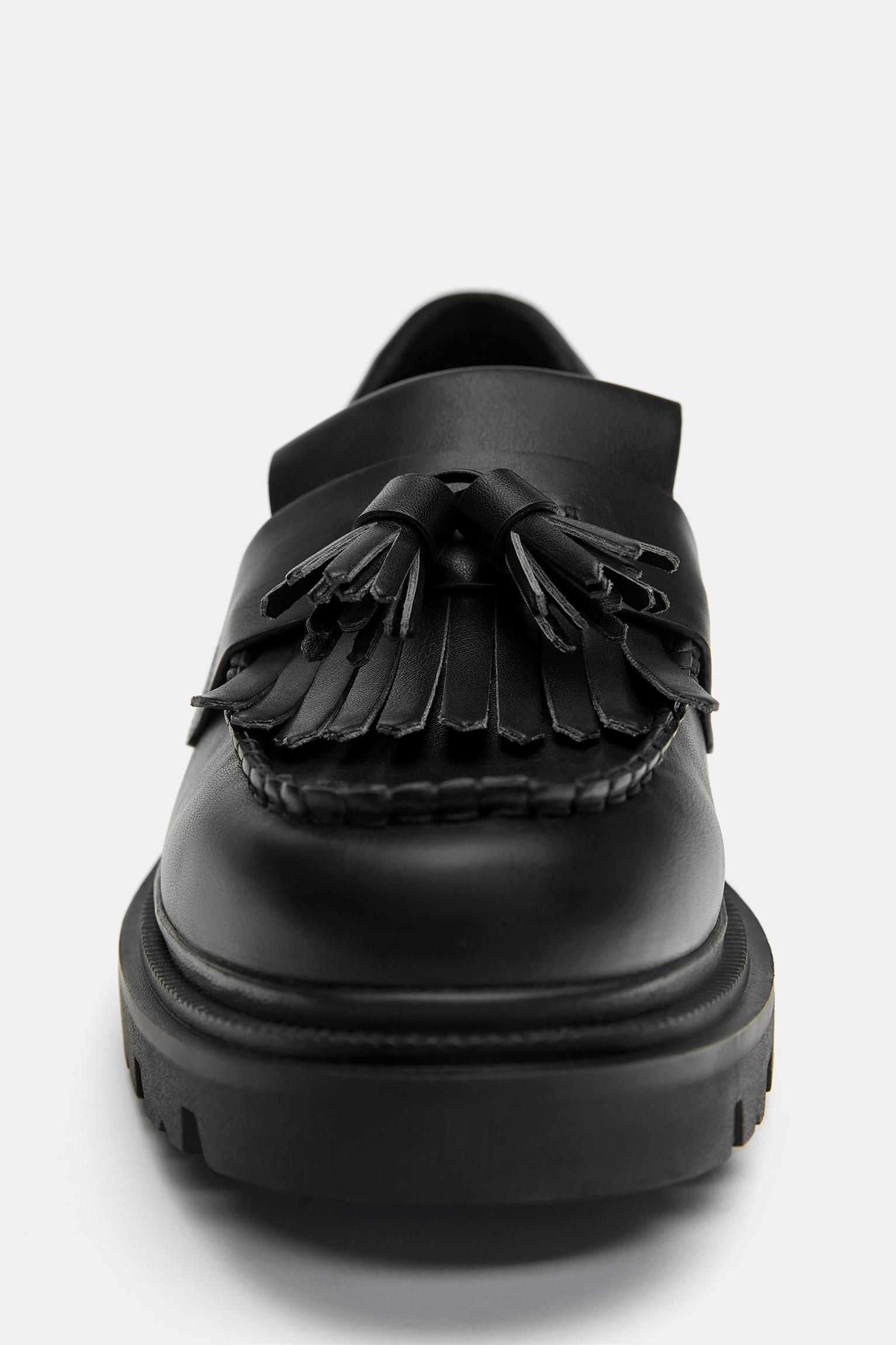 Fringed loafers — Black