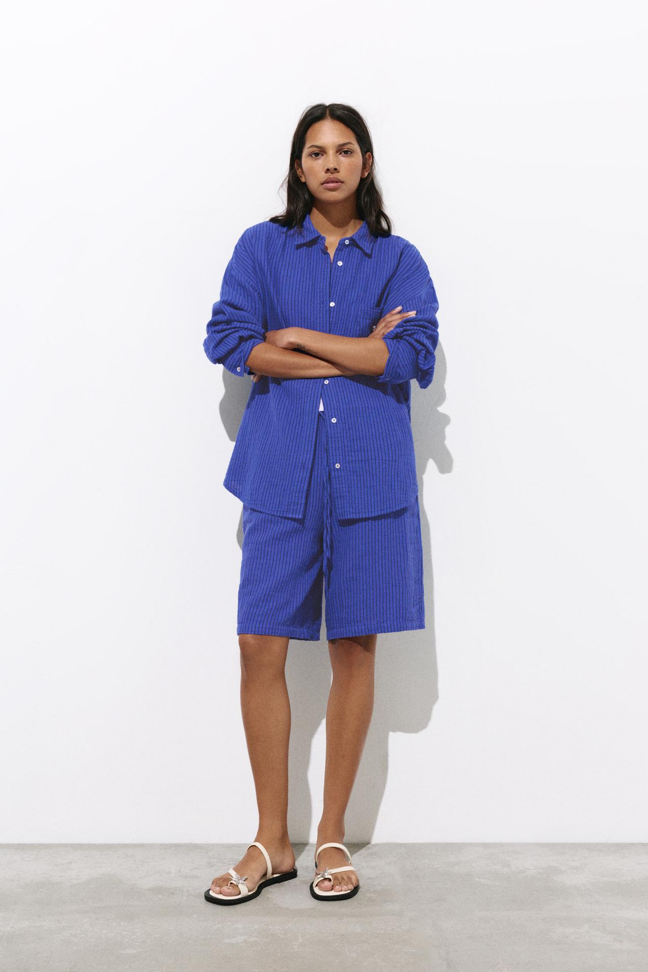 Striped rustic blue shirt — Indigo