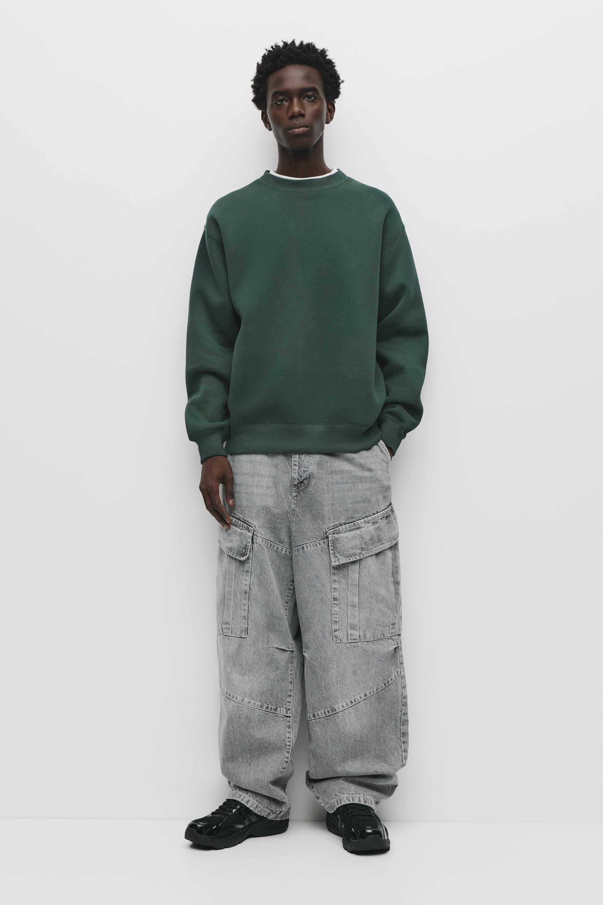 Basic bisiklet yaka sweatshirt - Görsel 83