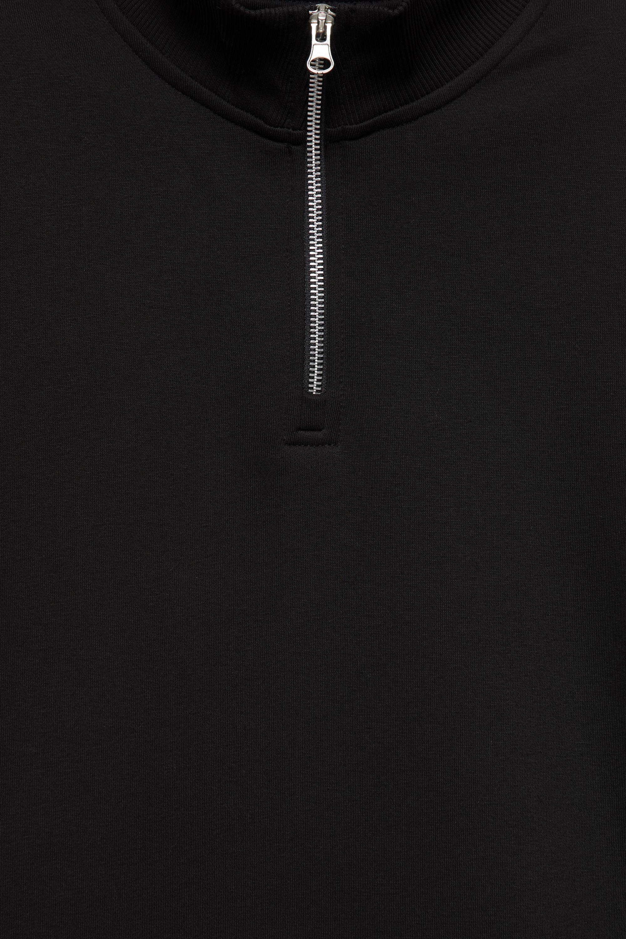 Quarter-zip sweatshirt — Black