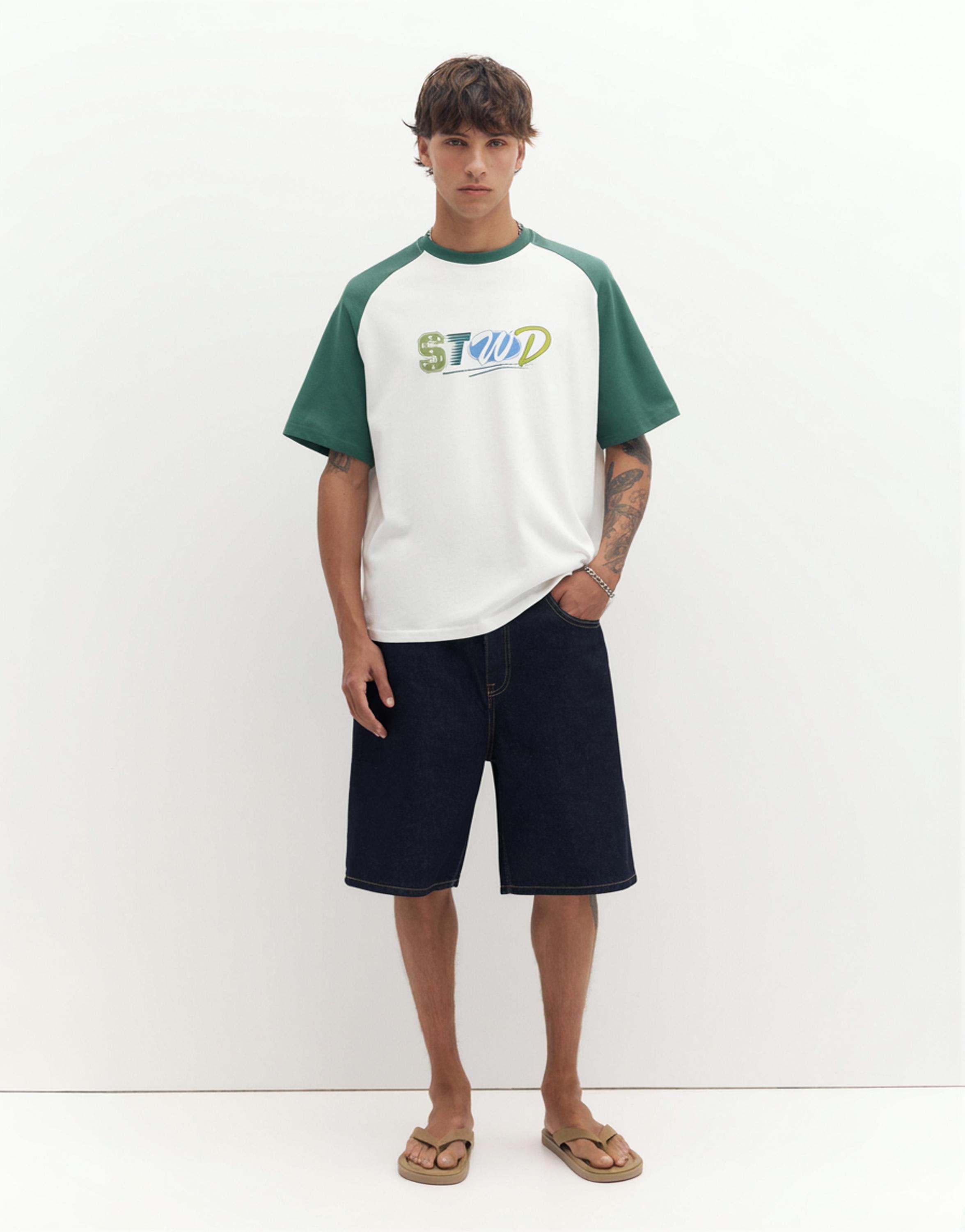 Reglan kollu STWD t-shirt - Görsel 6